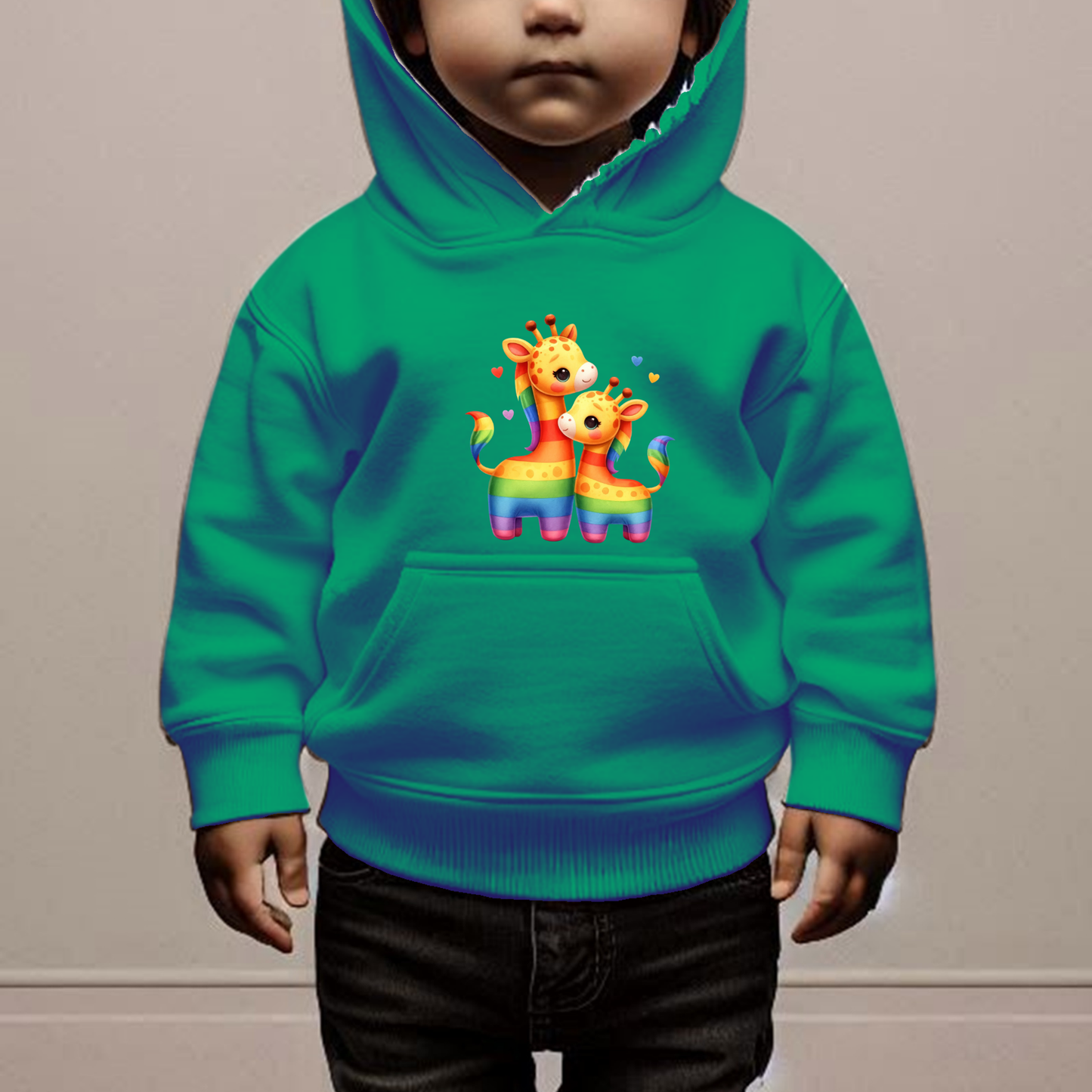 Rainbow Giraffes Toddler Hoodie-