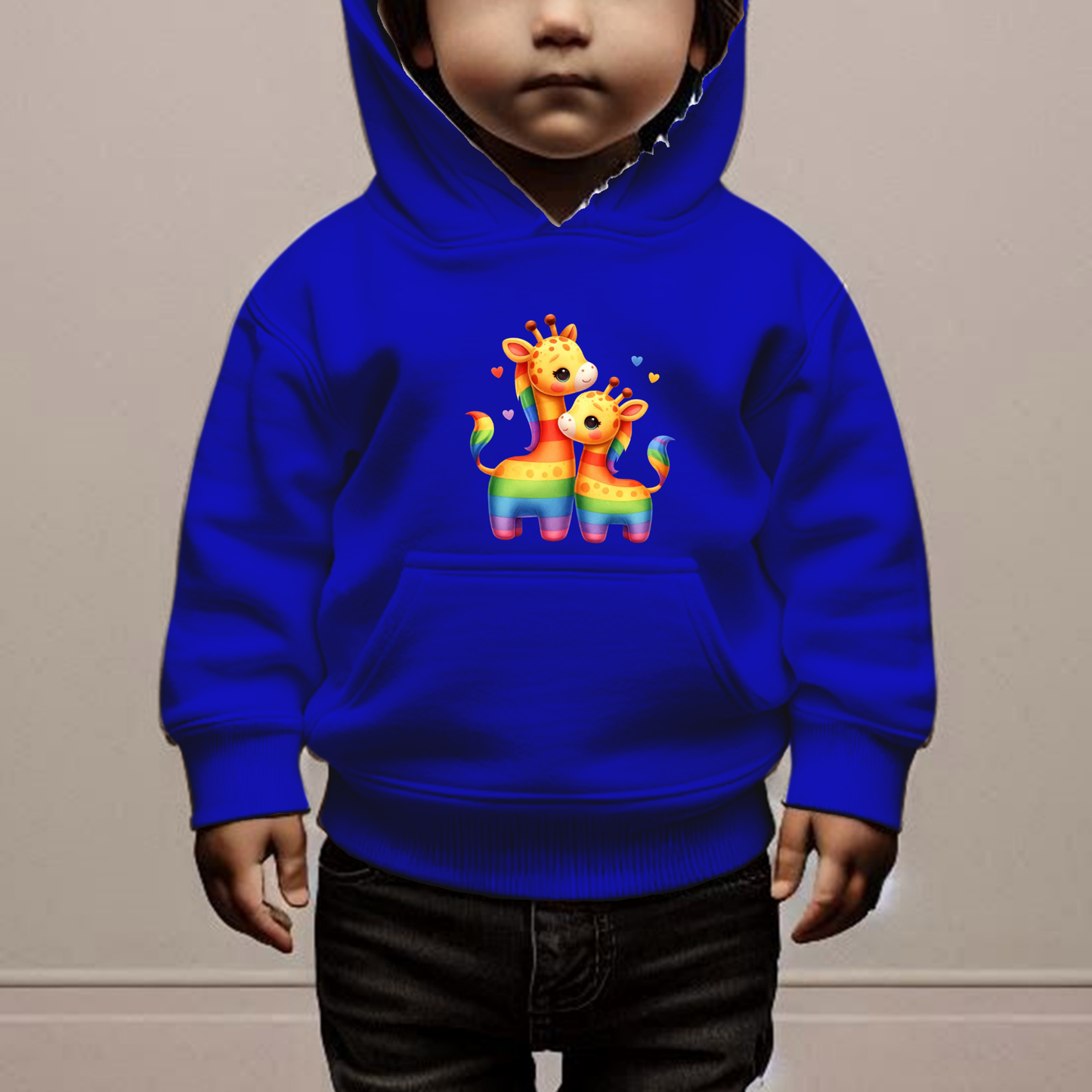 Rainbow Giraffes Toddler Hoodie-