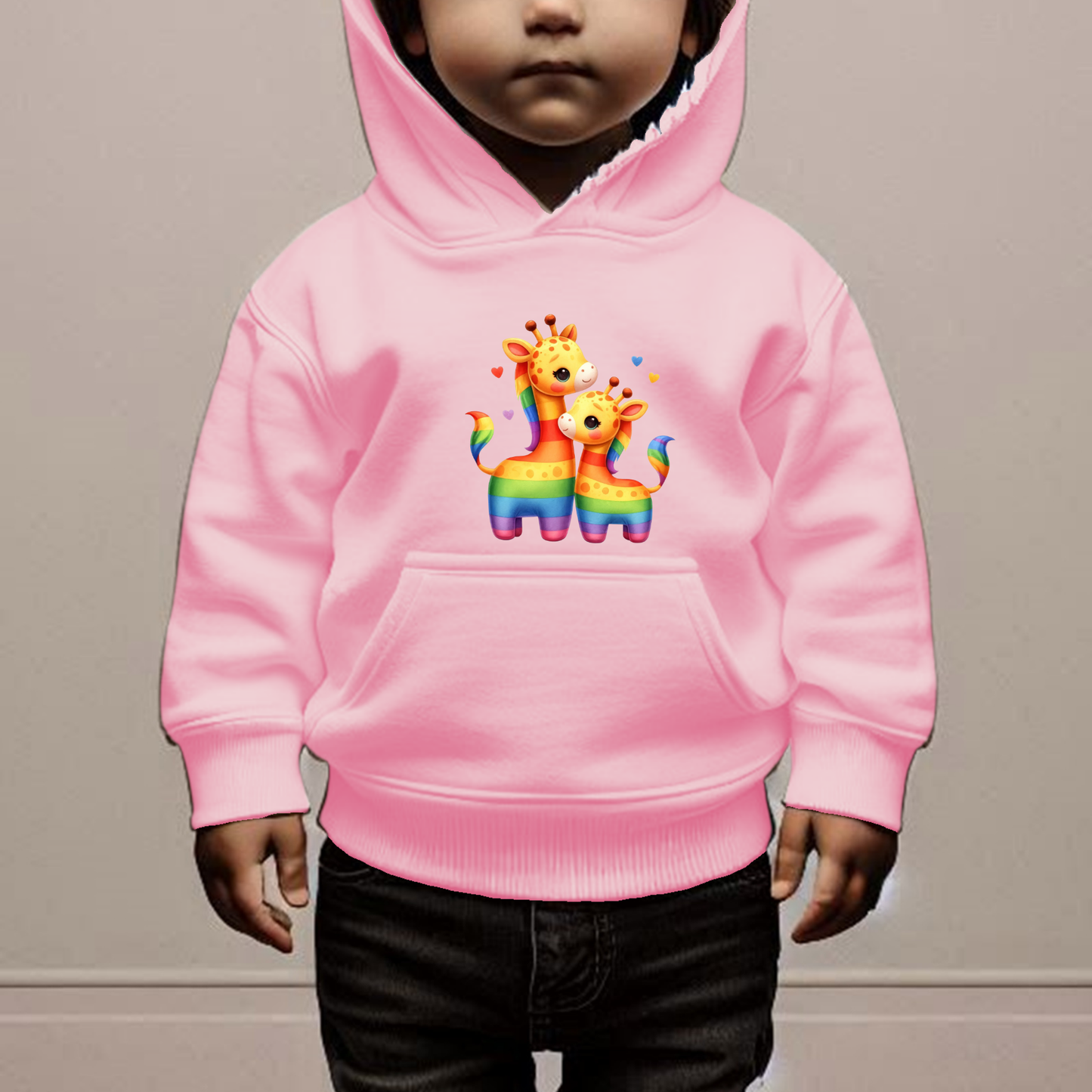 Rainbow Giraffes Toddler Hoodie-
