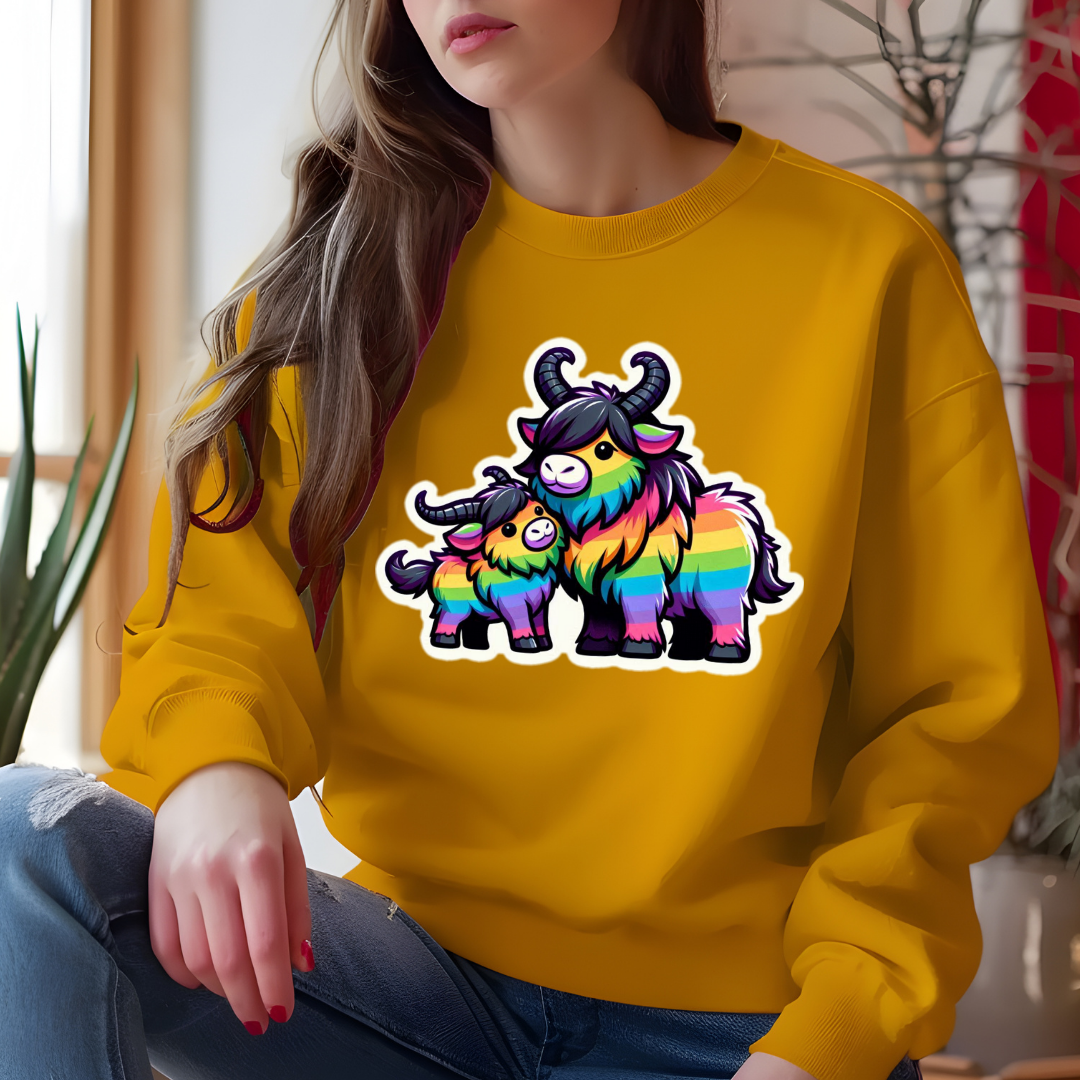 Rainbow Gnus Crewneck Sweatshirt