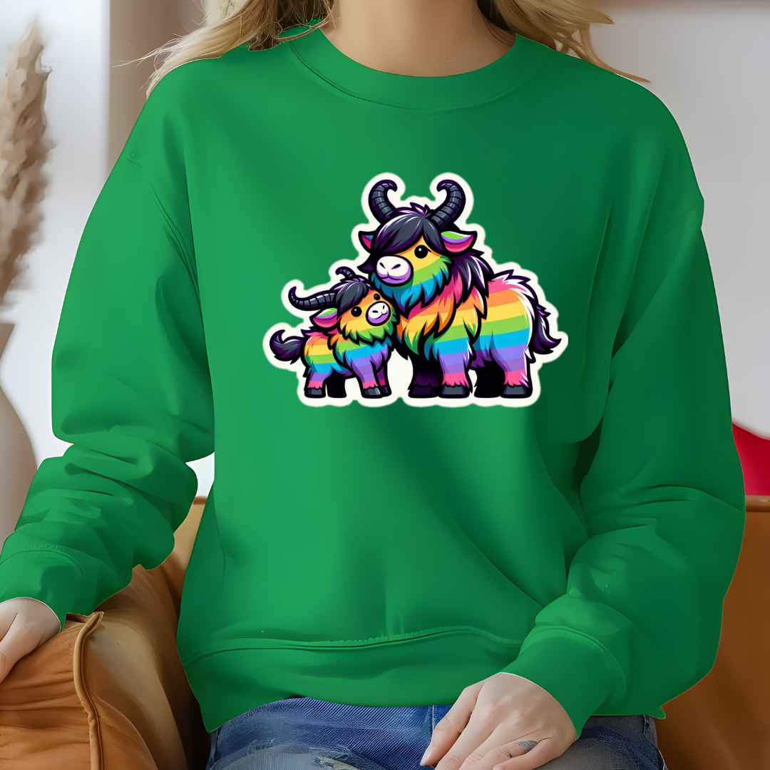 Rainbow Gnus Crewneck Sweatshirt