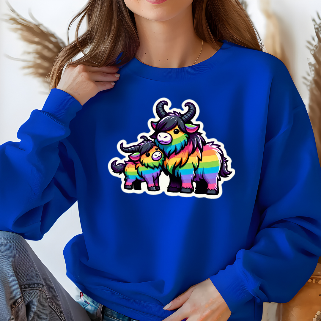 Rainbow Gnus Crewneck Sweatshirt