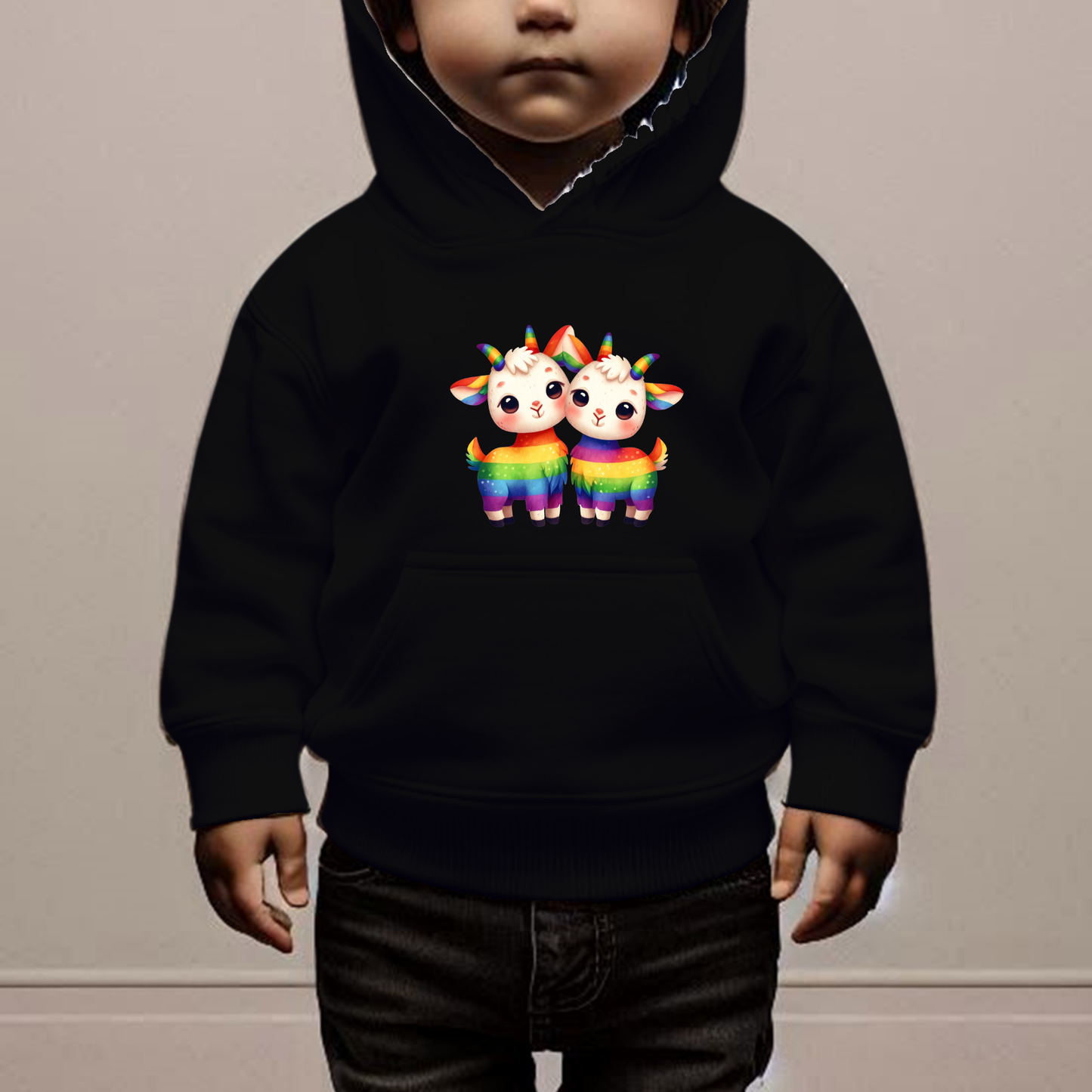 Rainbow Goats Toddler Hoodie-
