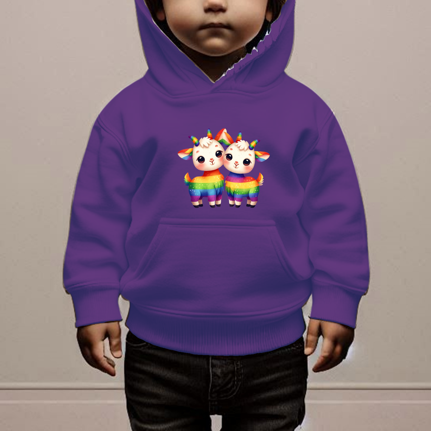 Rainbow Goats Toddler Hoodie-