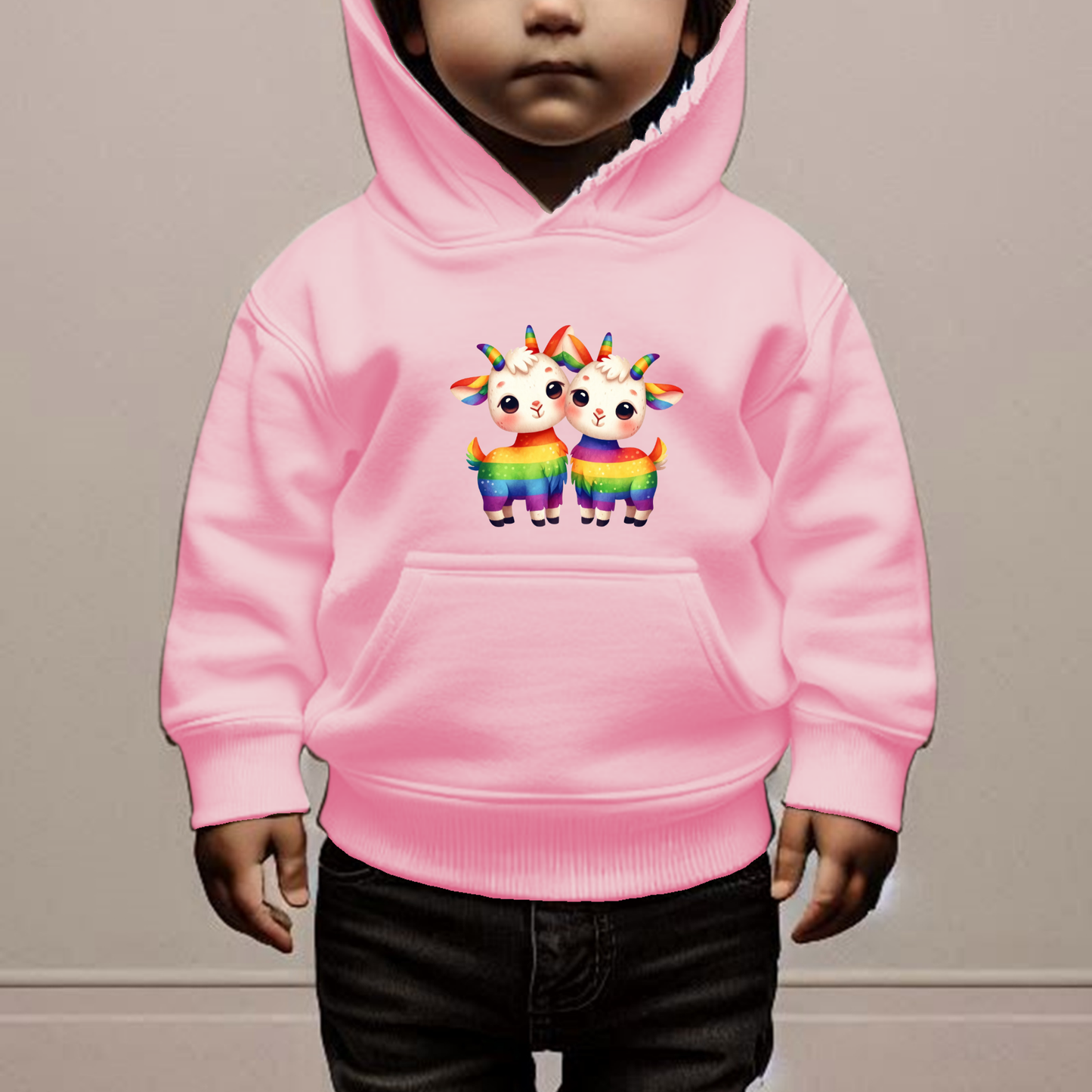 Rainbow Goats Toddler Hoodie-
