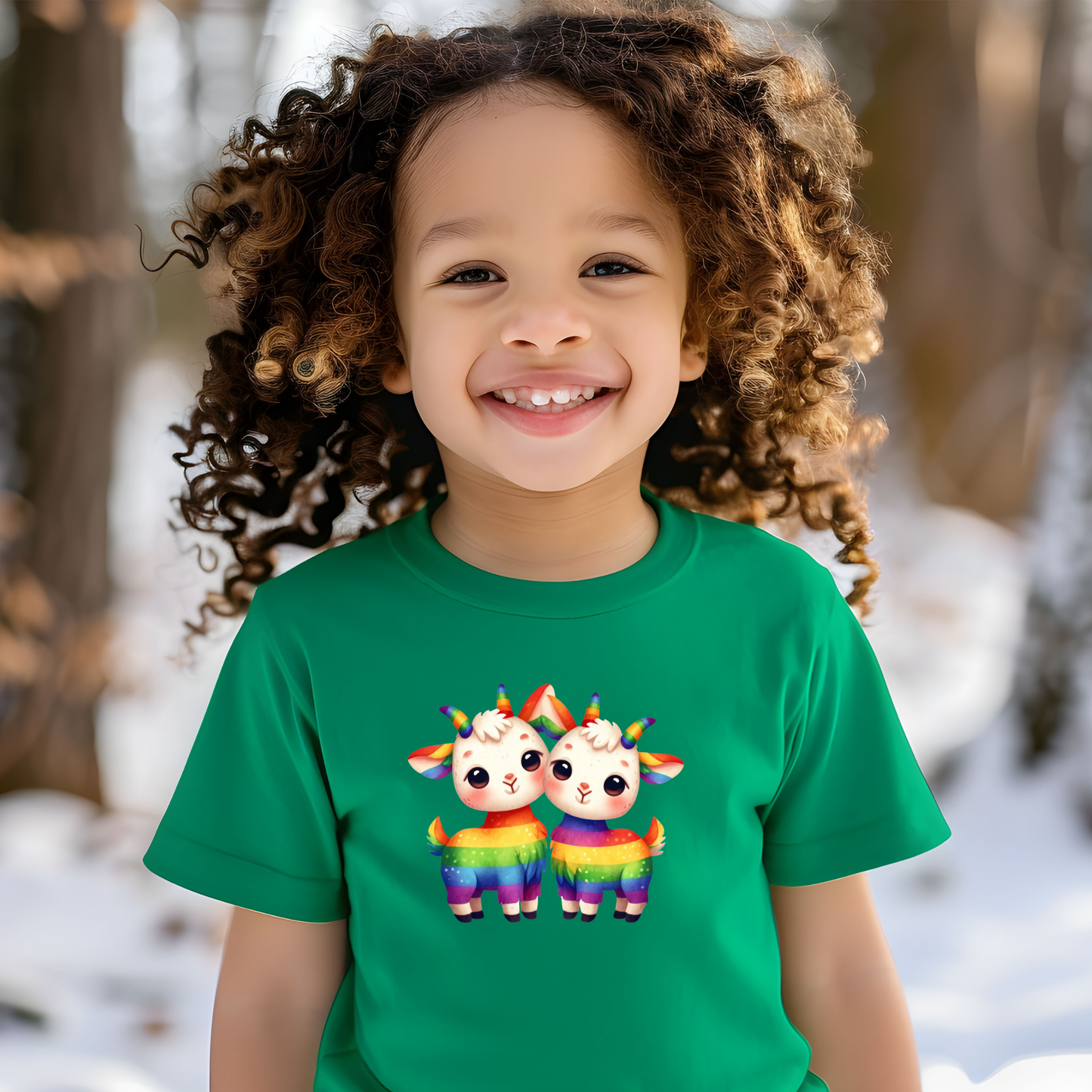 Giddy Rainbow Goats Toddler T-shirt