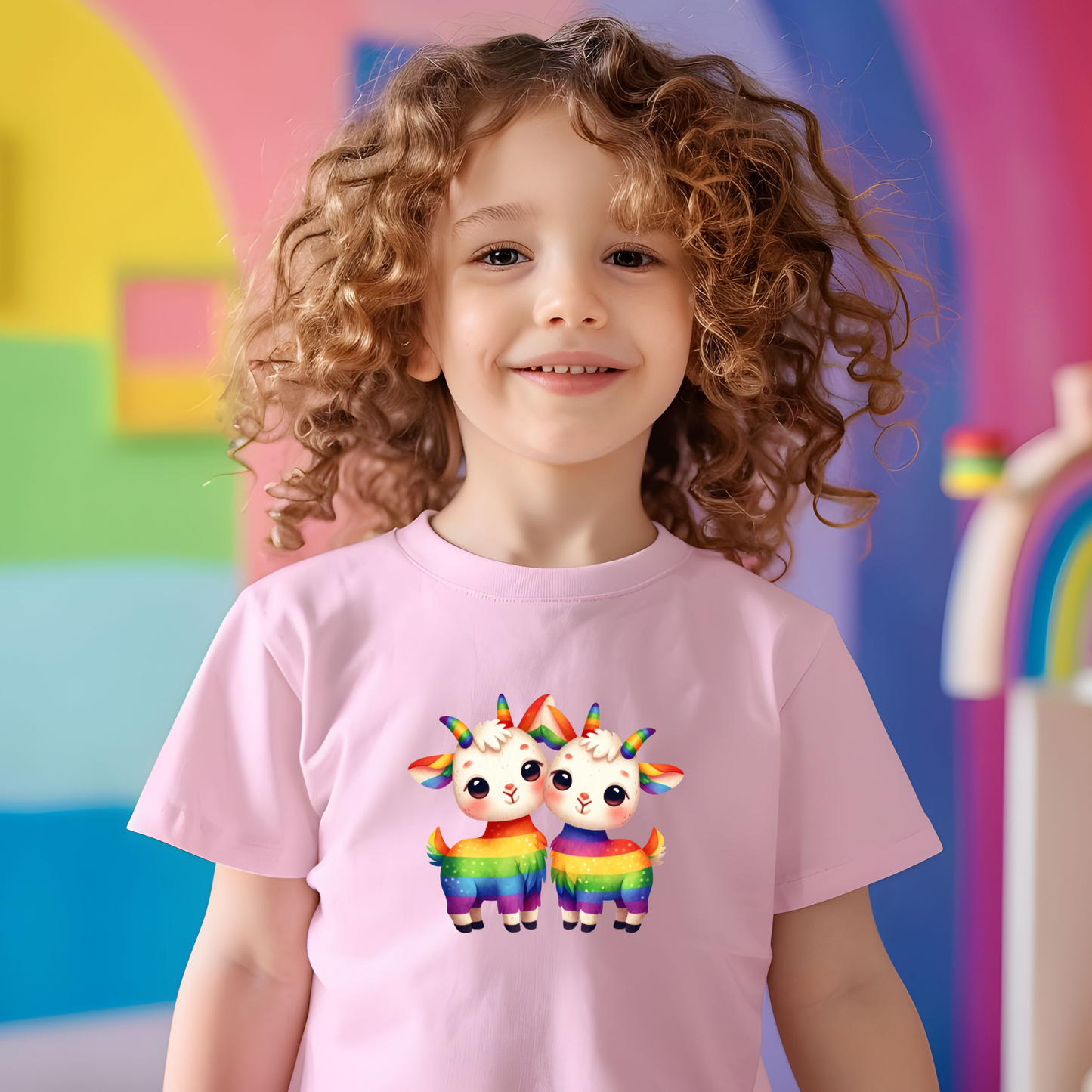 Giddy Rainbow Goats Toddler T-shirt