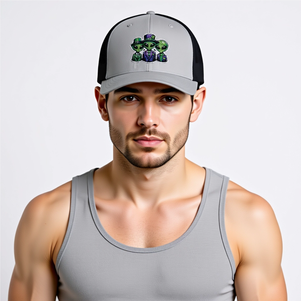St. Patrick's Day Alien Crew: Embroidered Trucker Cap