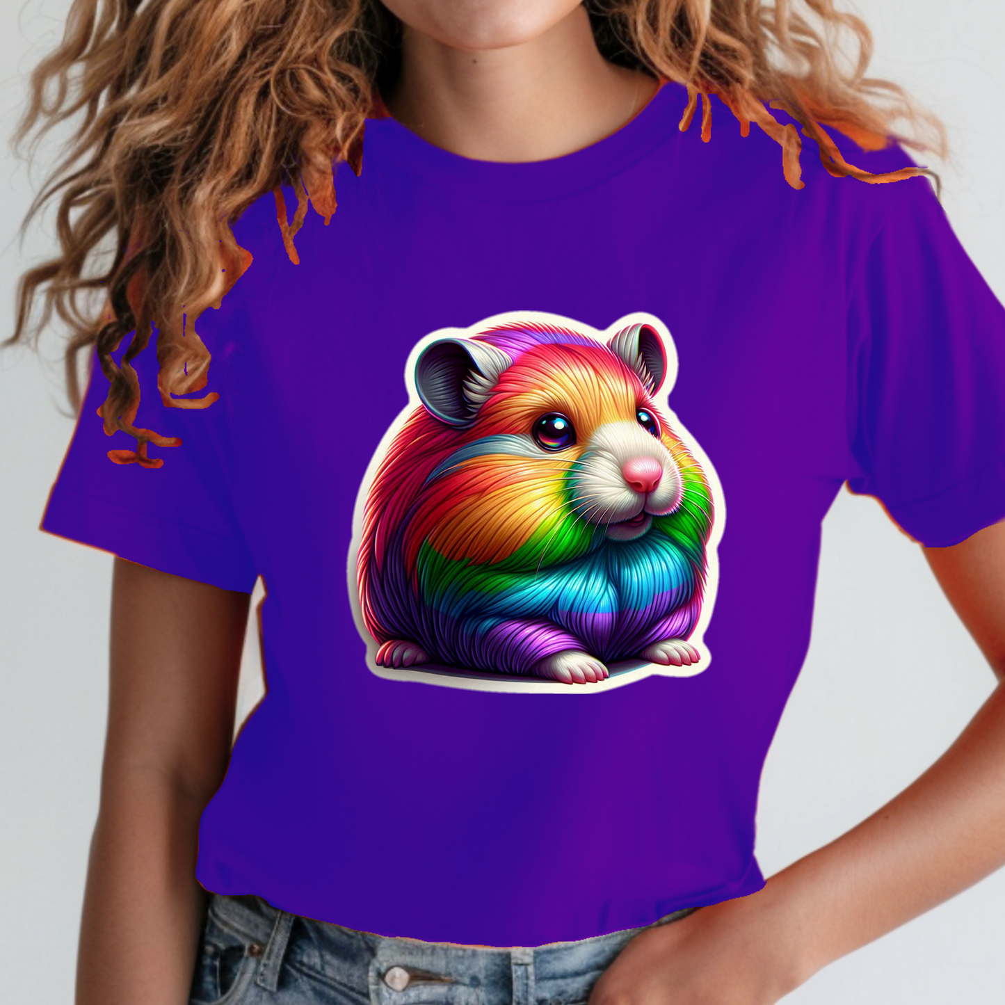 Rainbow Animals T-Shirt Collection: Cartoon Hamsters