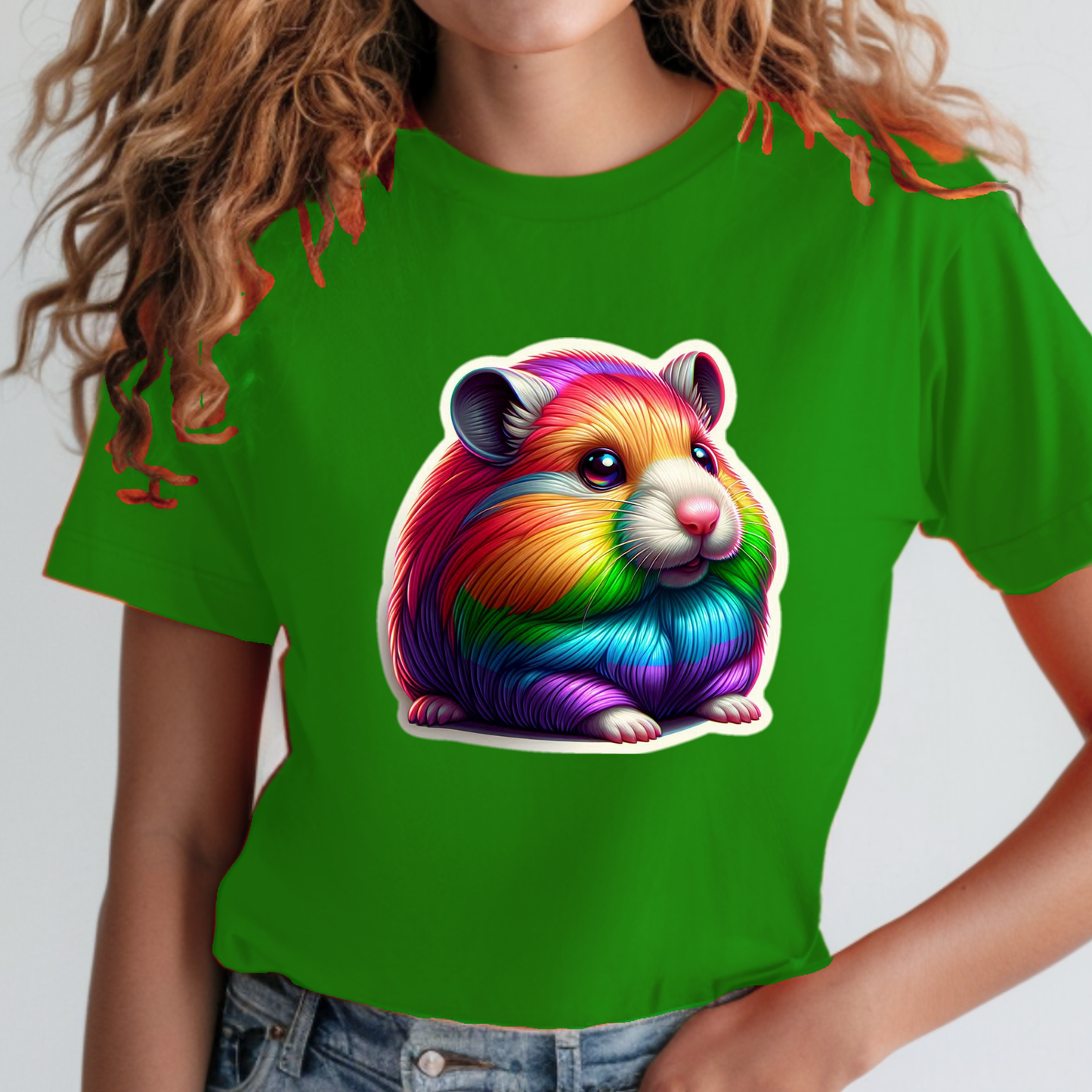 Rainbow Animals T-Shirt Collection: Cartoon Hamsters