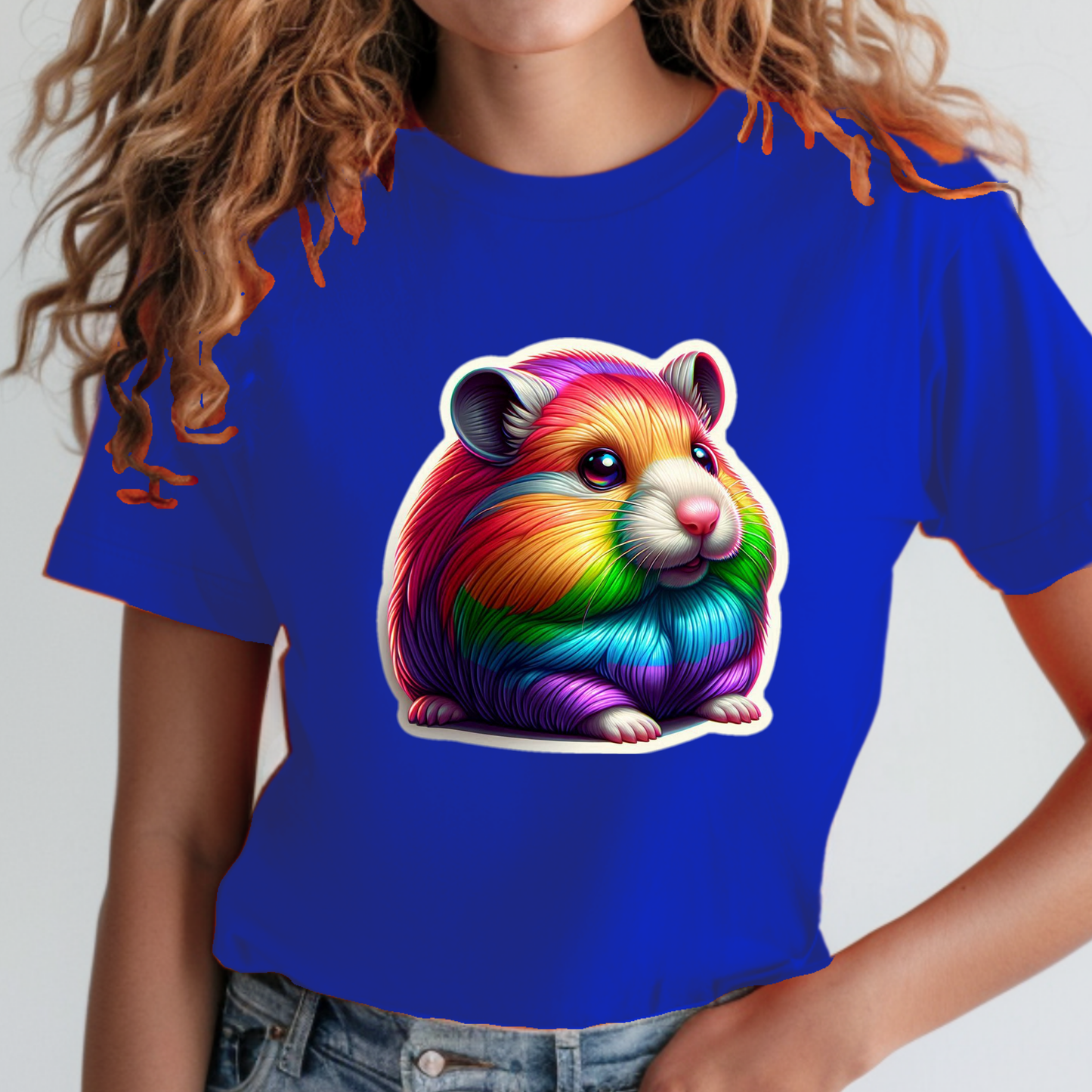 Rainbow Animals T-Shirt Collection: Cartoon Hamsters