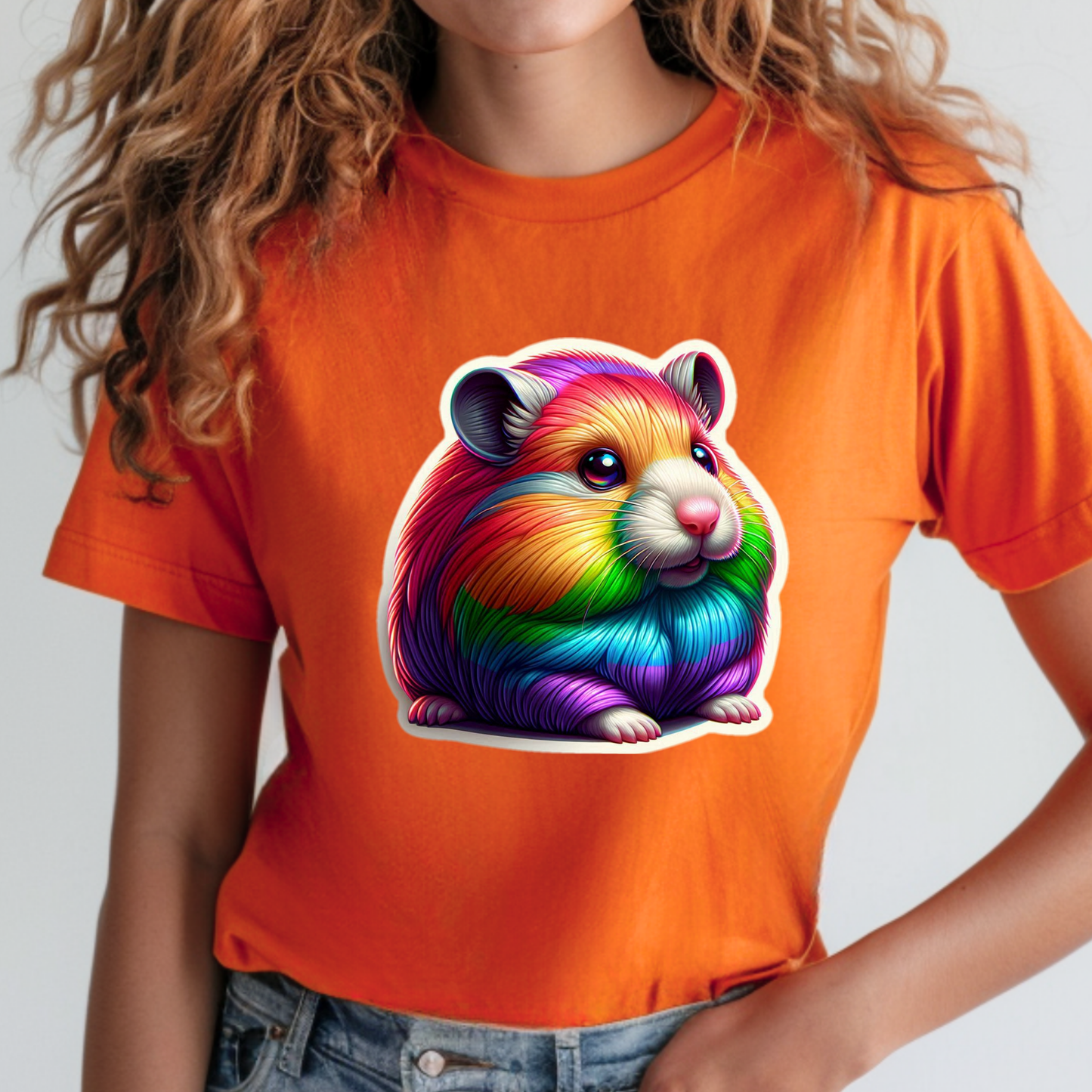 Rainbow Animals T-Shirt Collection: Cartoon Hamsters