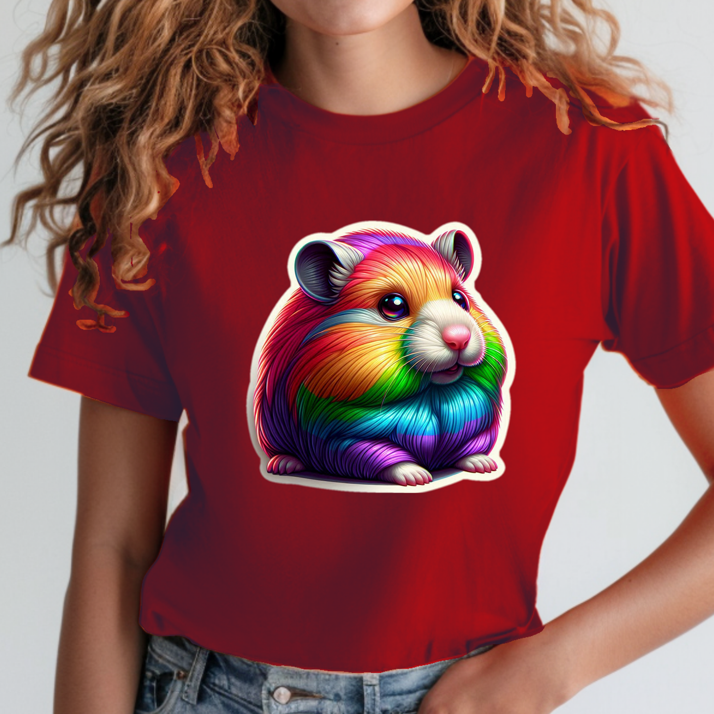 Rainbow Animals T-Shirt Collection: Cartoon Hamsters