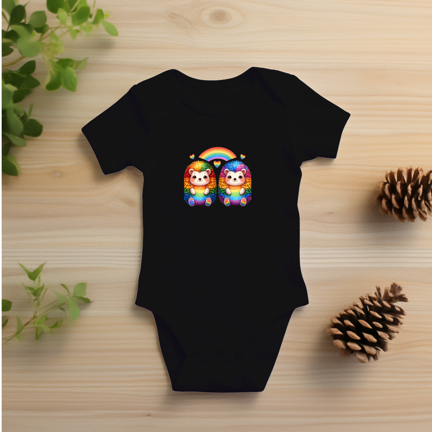 Onesie - Playful Rainbow Hedgehogs