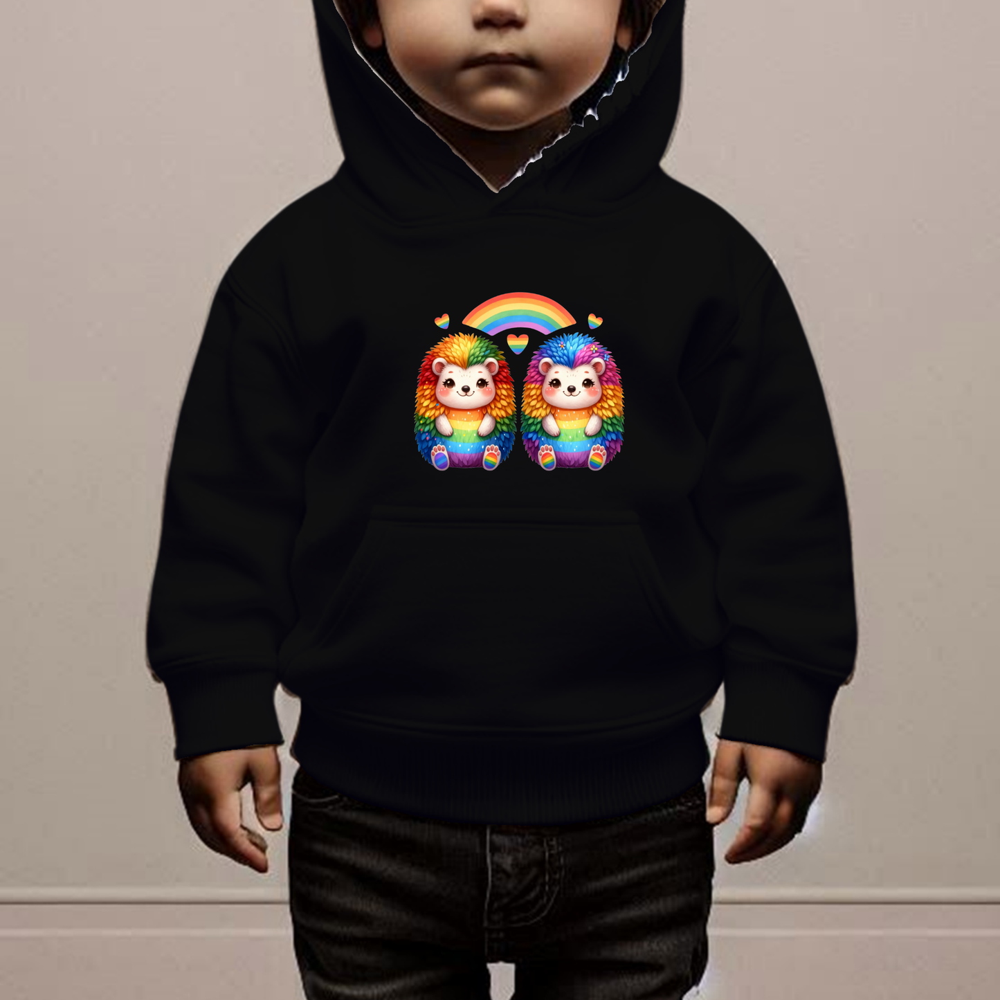 Rainbow Hedgehogs Toddler Hoodie