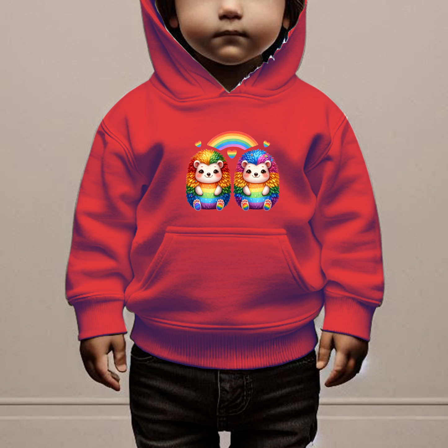 Rainbow Hedgehogs Toddler Hoodie