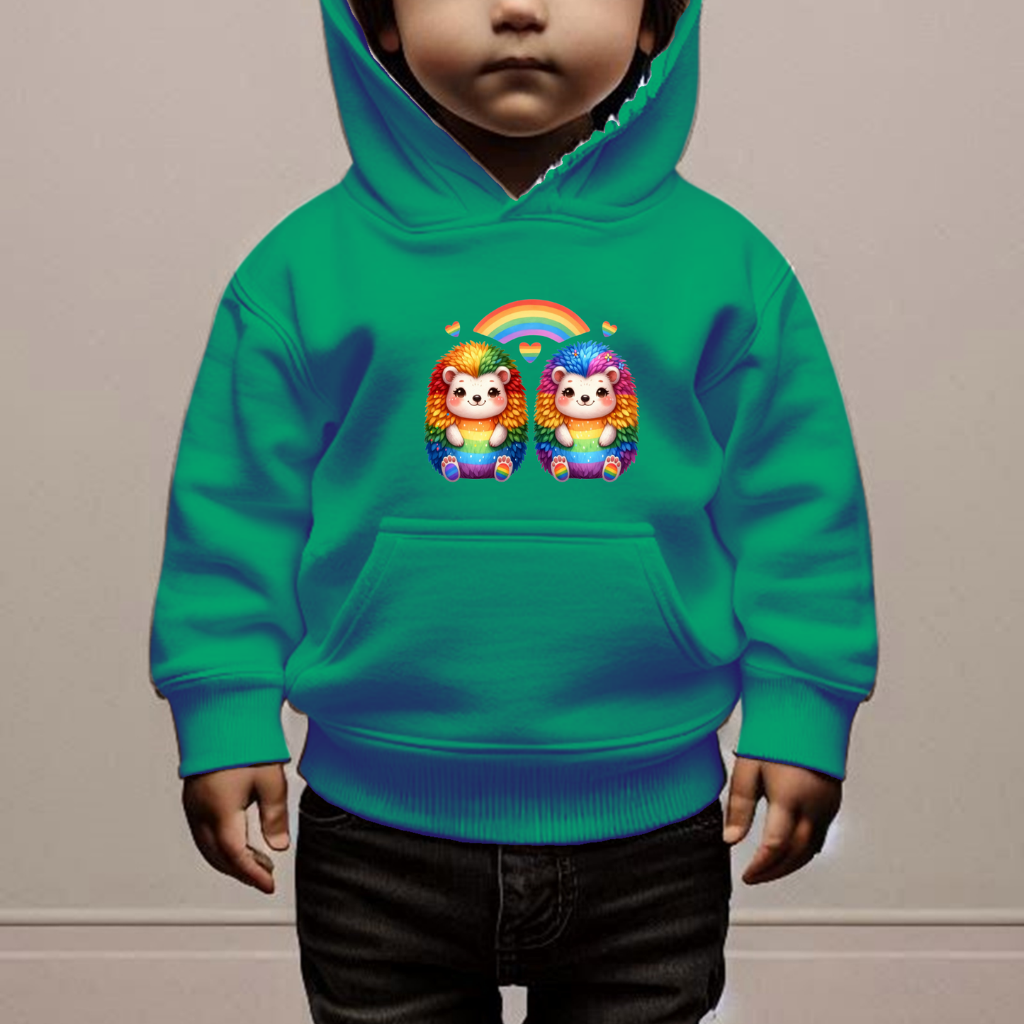 Rainbow Hedgehogs Toddler Hoodie