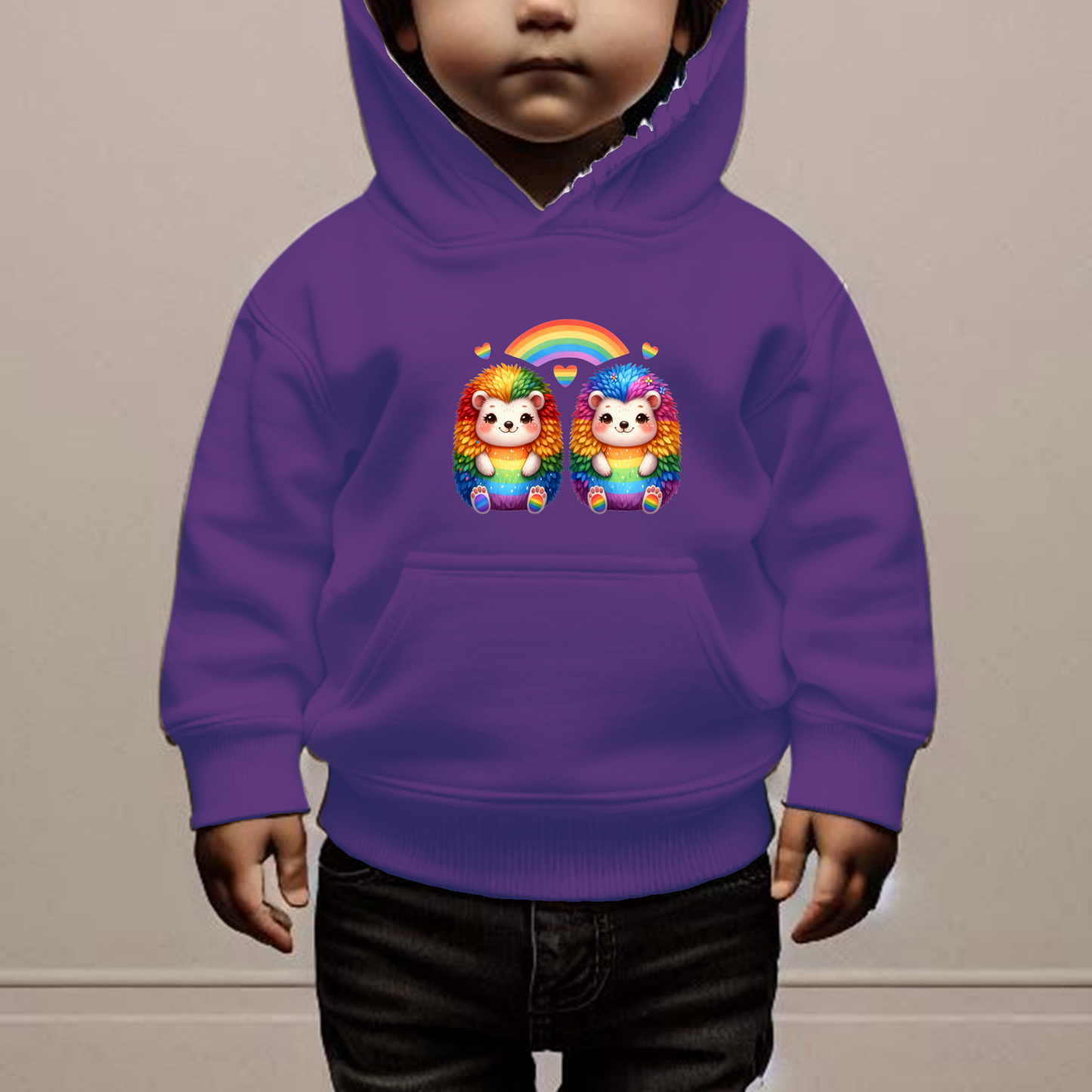 Rainbow Hedgehogs Toddler Hoodie