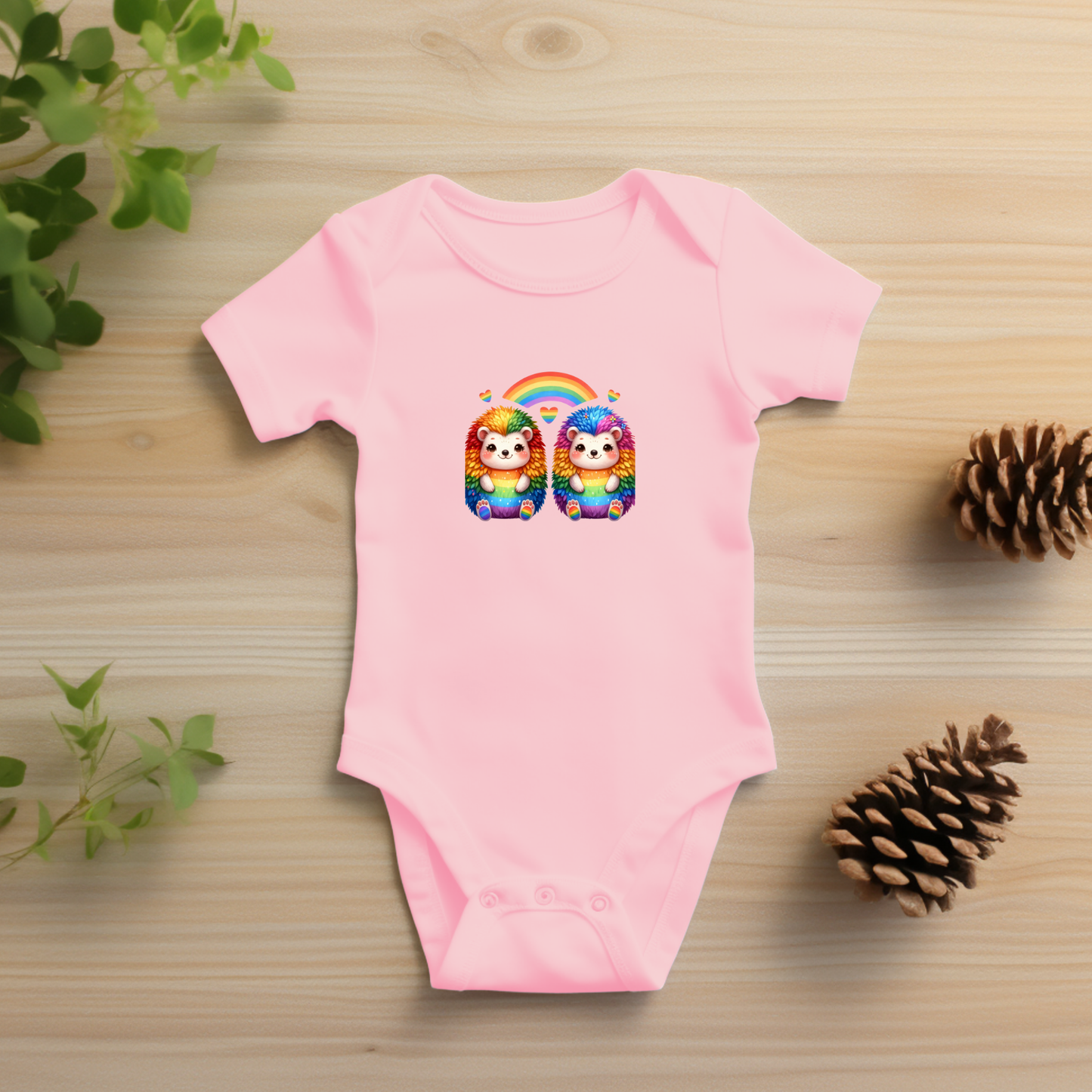 Onesie - Playful Rainbow Hedgehogs
