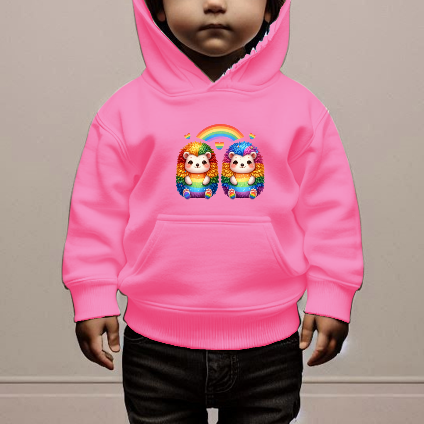Rainbow Hedgehogs Toddler Hoodie