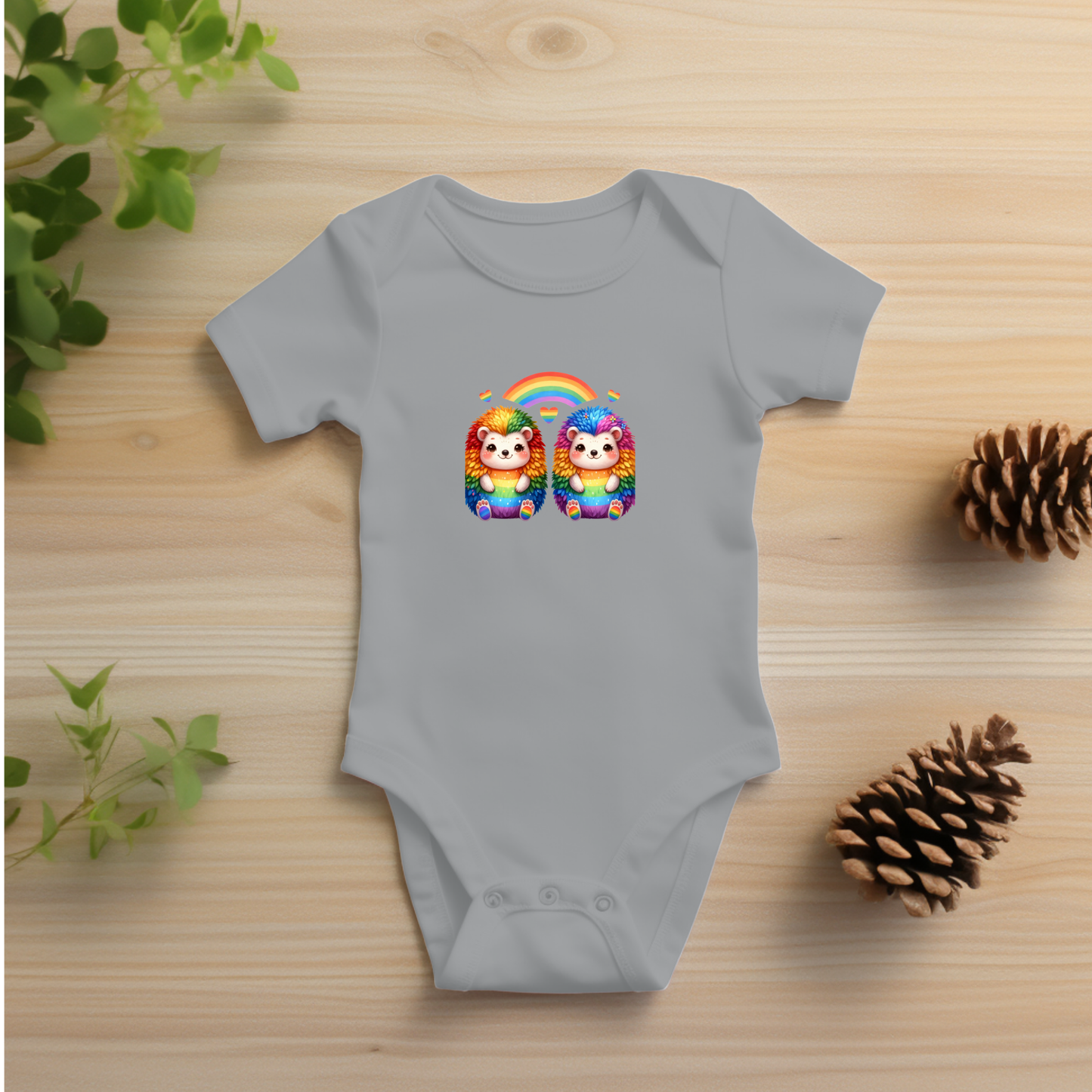 Onesie - Playful Rainbow Hedgehogs