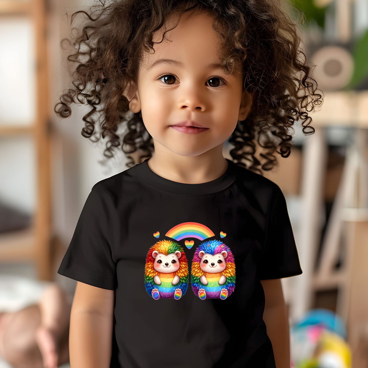 Happy Rainbow Hedgehogs Toddler T-shirt