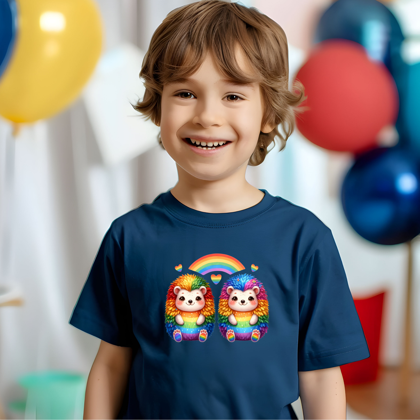 Happy Rainbow Hedgehogs Toddler T-shirt