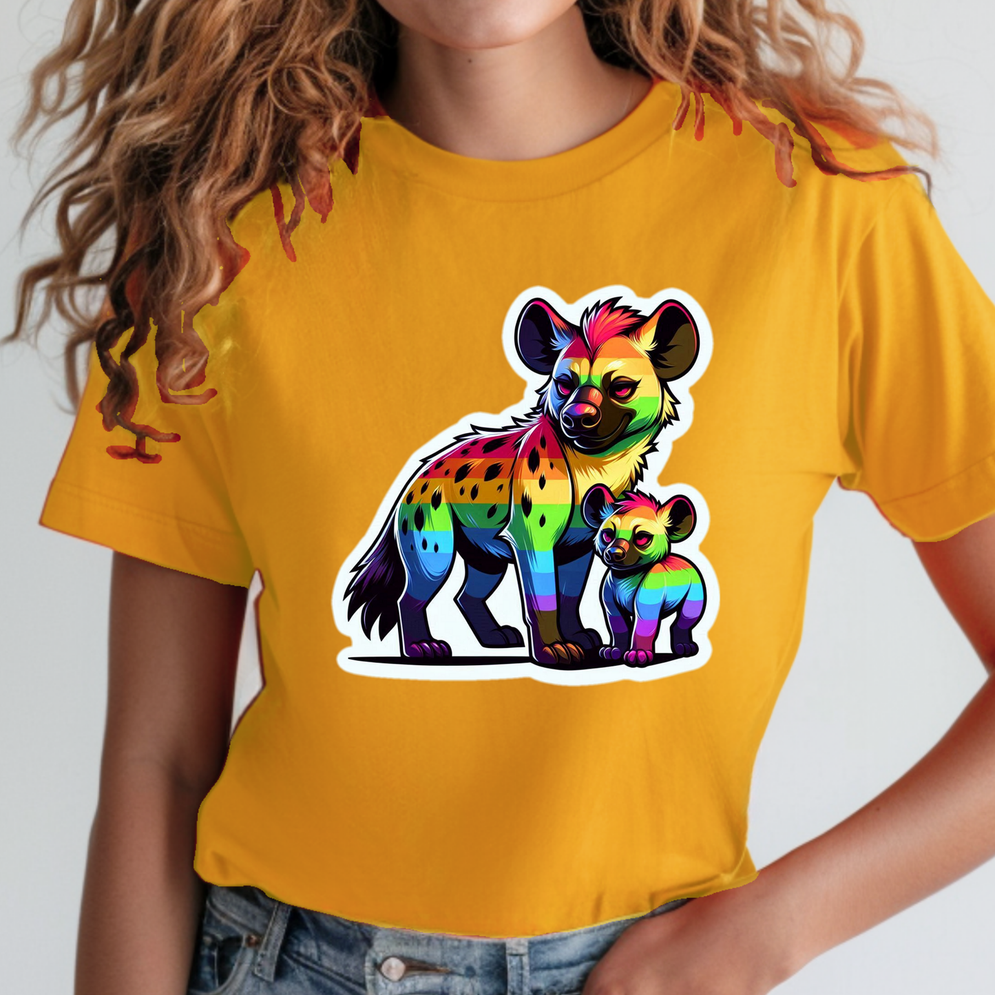 Rainbow Animals T-Shirt Collection: Hyenas