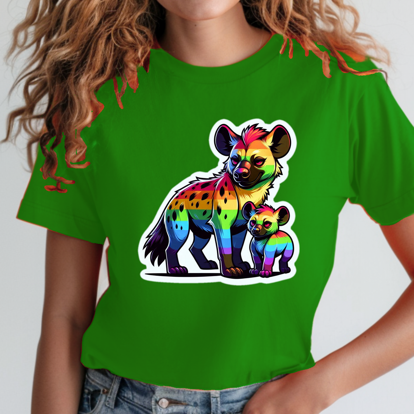 Rainbow Animals T-Shirt Collection: Hyenas