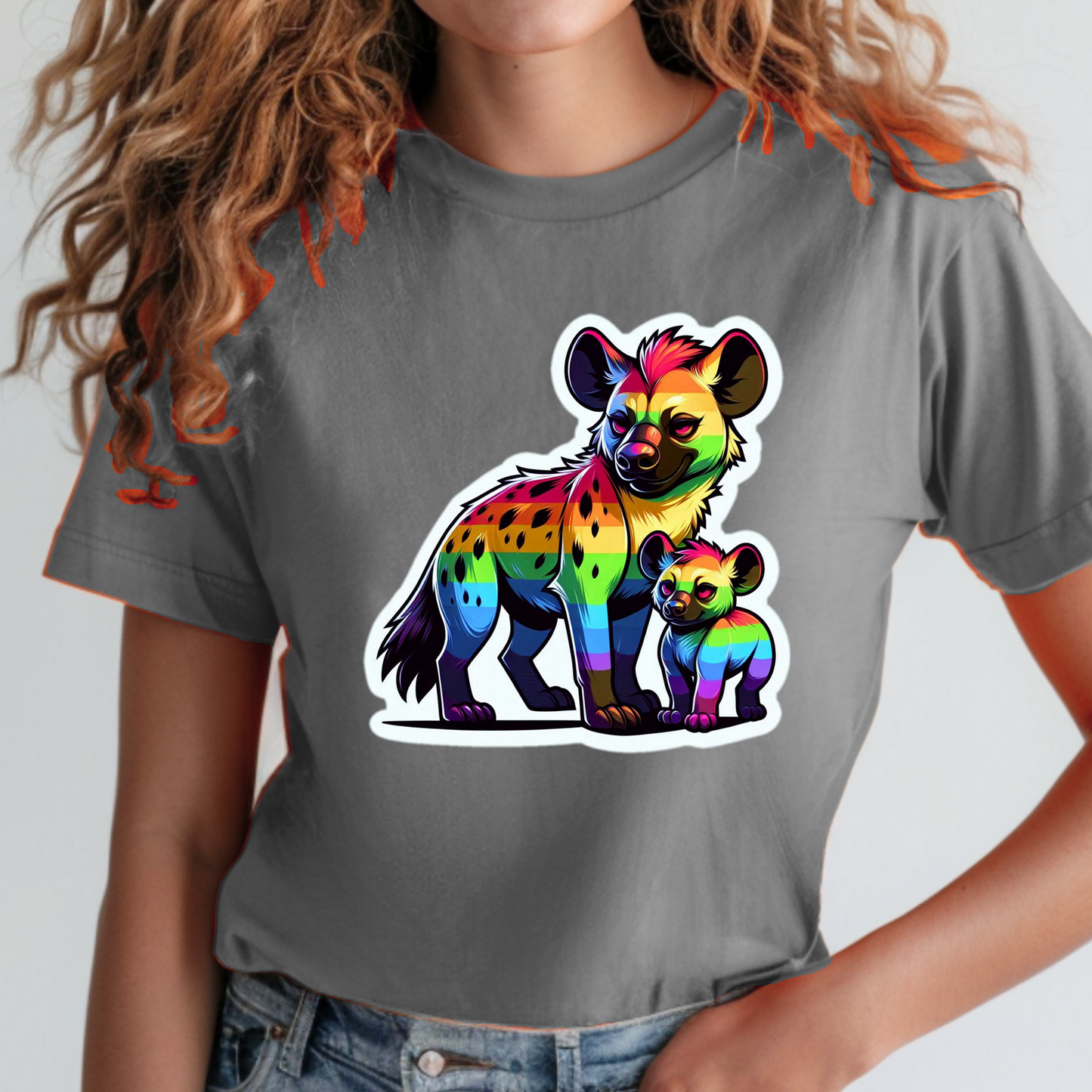 Rainbow Animals T-Shirt Collection: Hyenas