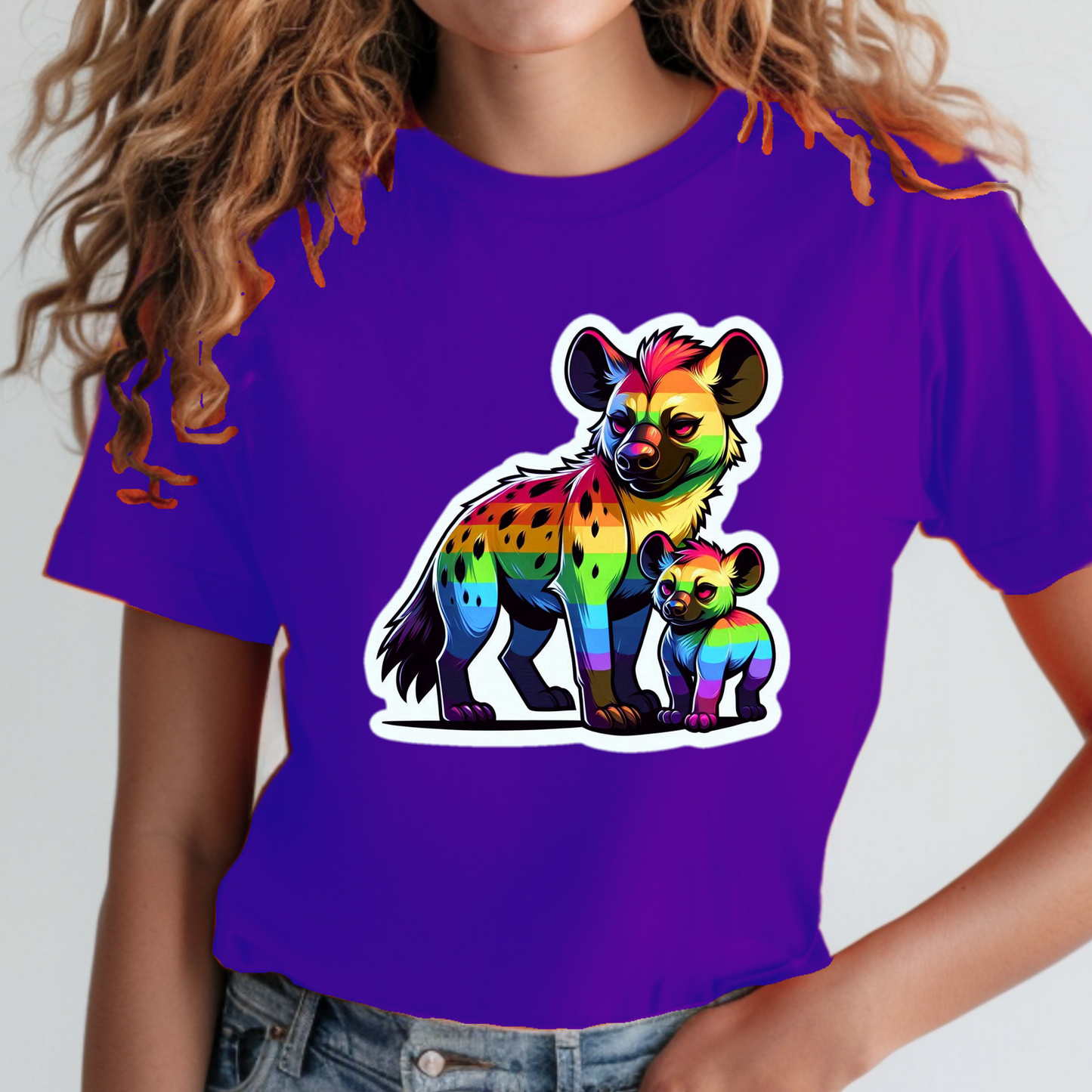Rainbow Animals T-Shirt Collection: Hyenas