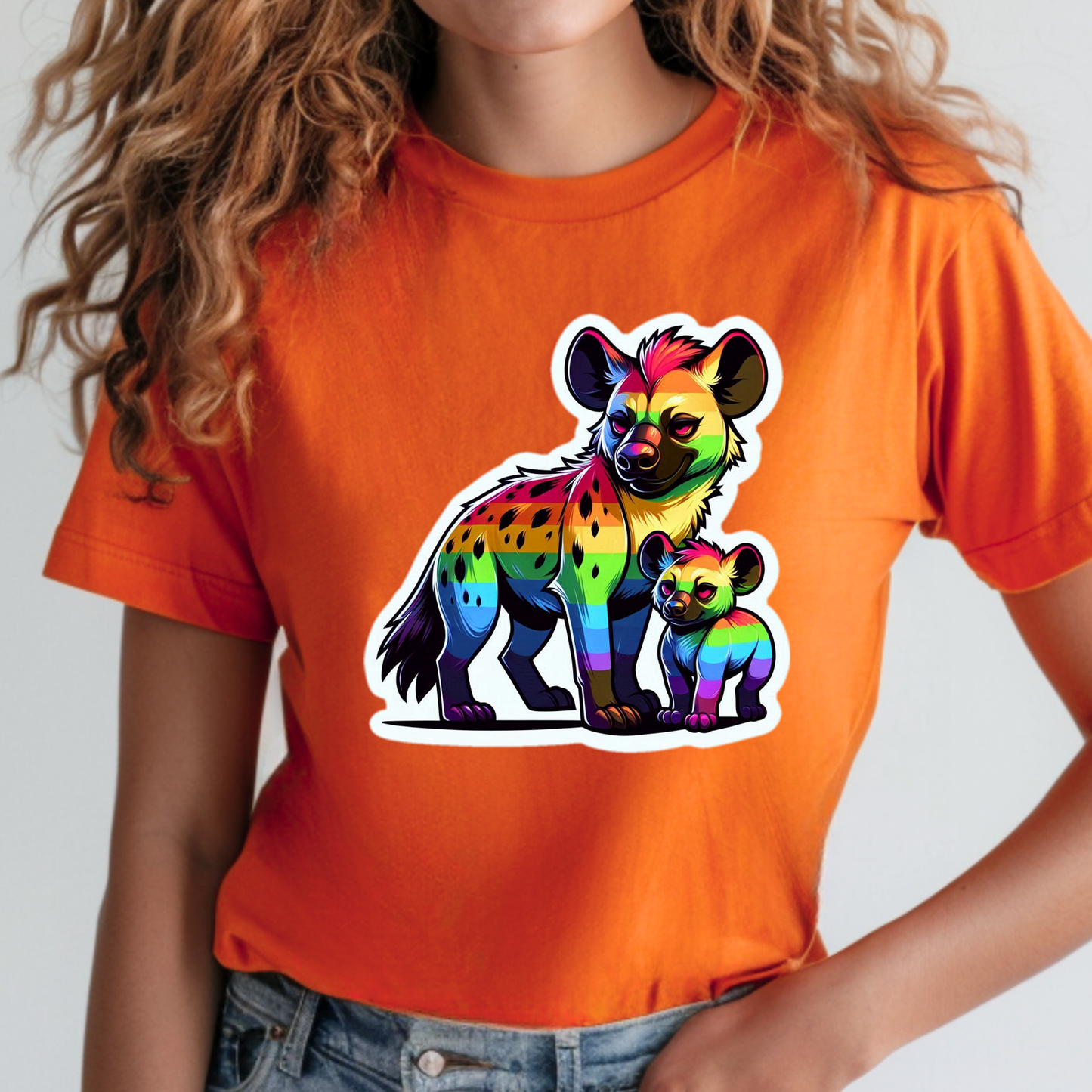 Rainbow Animals T-Shirt Collection: Hyenas