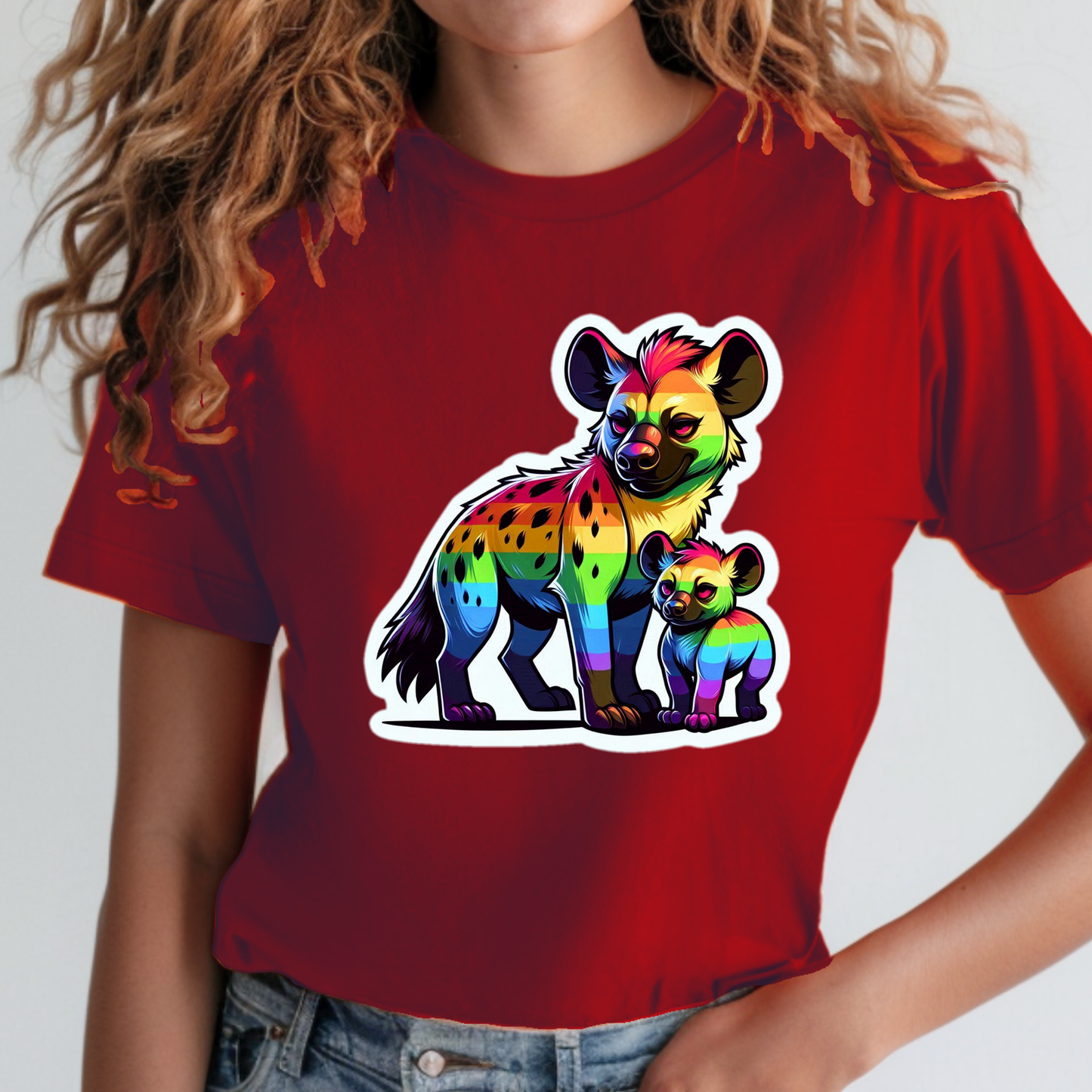 Rainbow Animals T-Shirt Collection: Hyenas