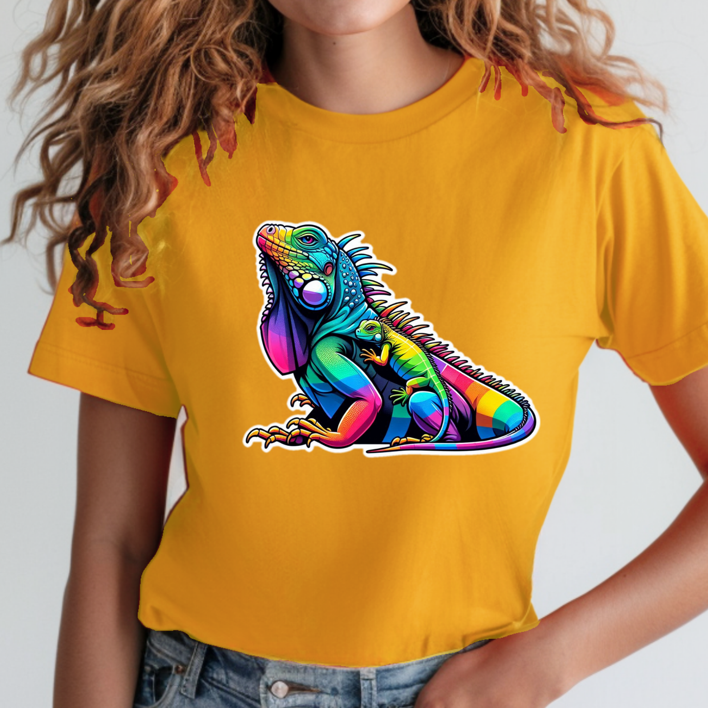 Rainbow Animals T-Shirt Collection: Iguana