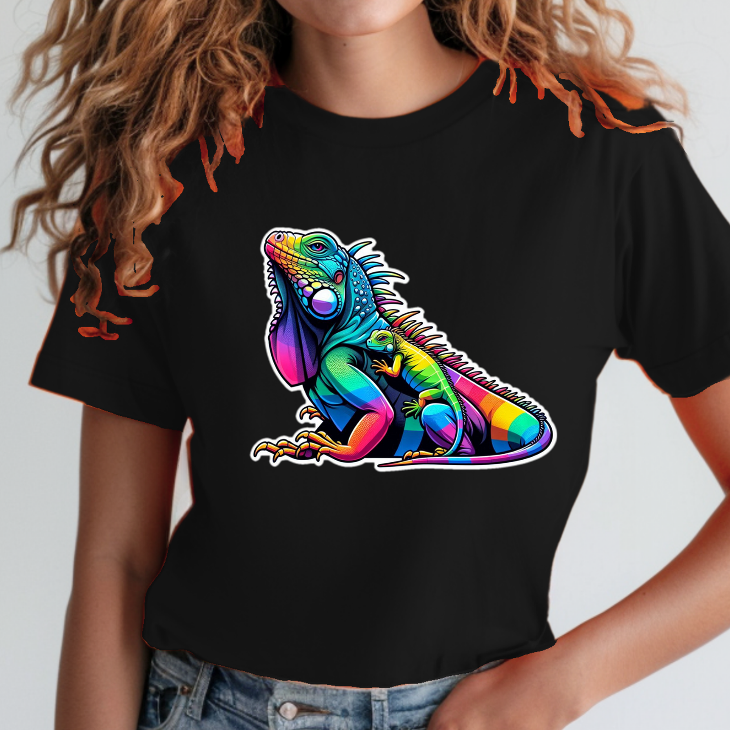 Rainbow Animals T-Shirt Collection: Iguana