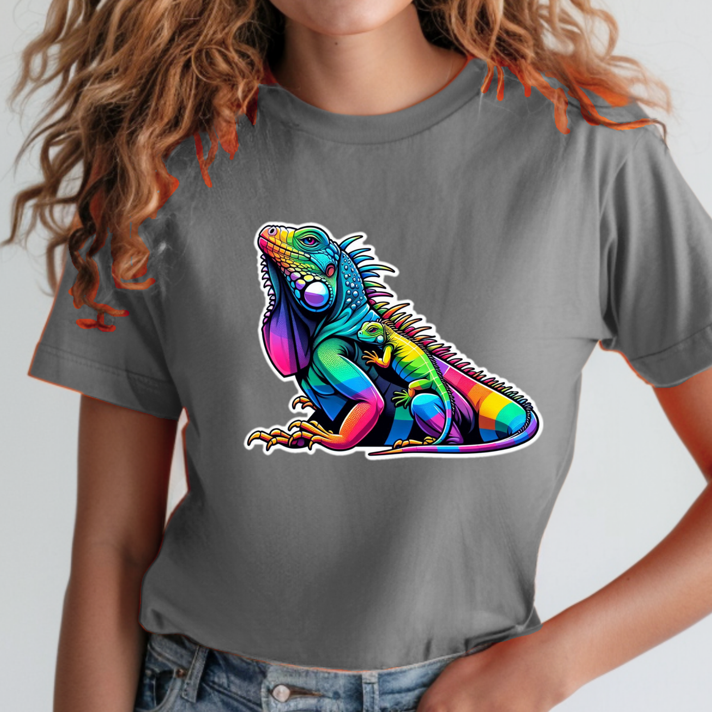 Rainbow Animals T-Shirt Collection: Iguana