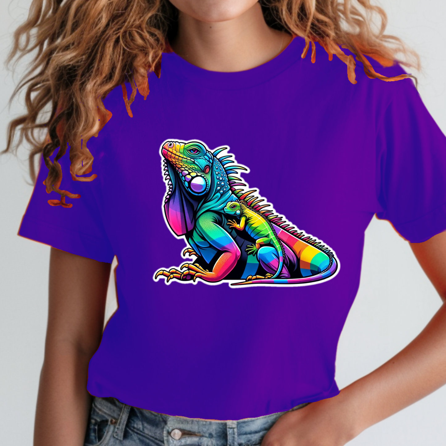 Rainbow Animals T-Shirt Collection: Iguana