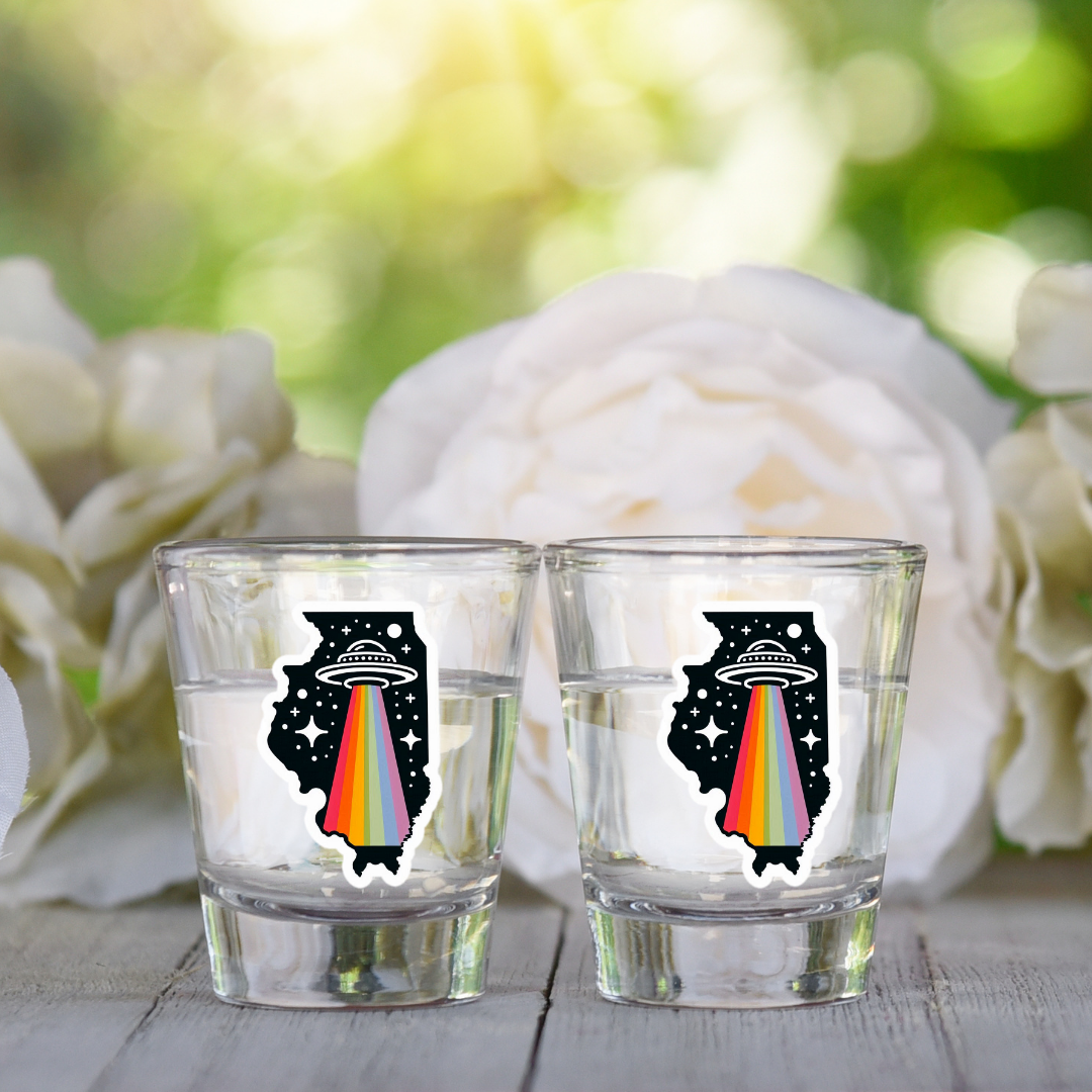 PRIDE Illinois Shot Glasses