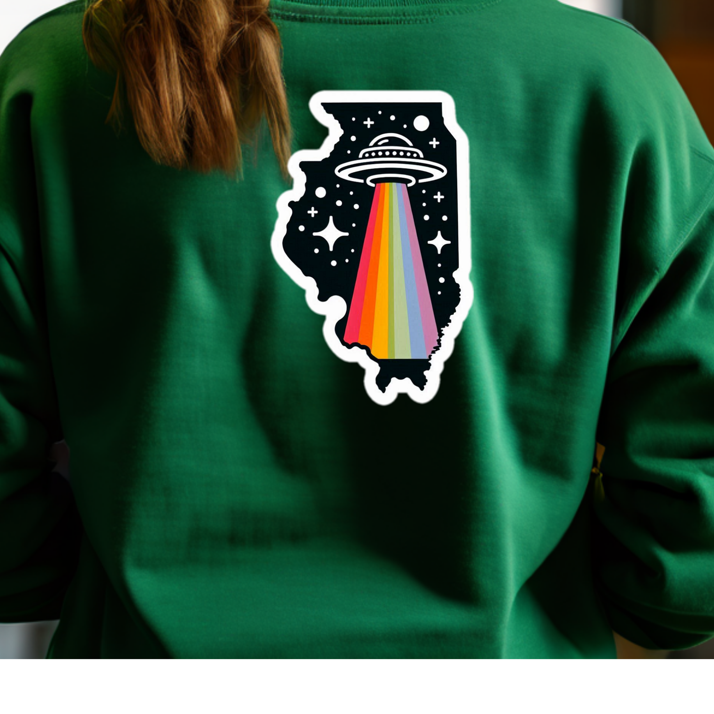 Illinois PRIDE Sweatshirt On the Back