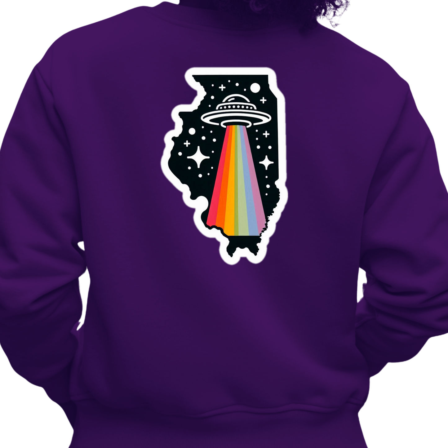 Illinois PRIDE Sweatshirt On the Back