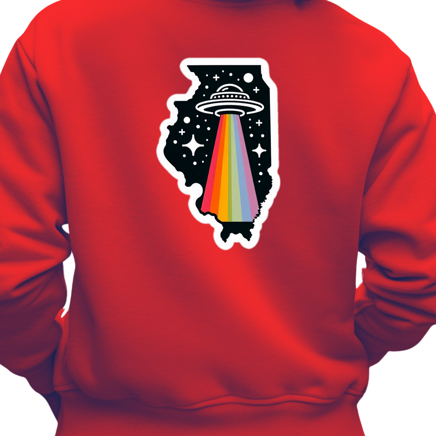 Illinois PRIDE Sweatshirt On the Back
