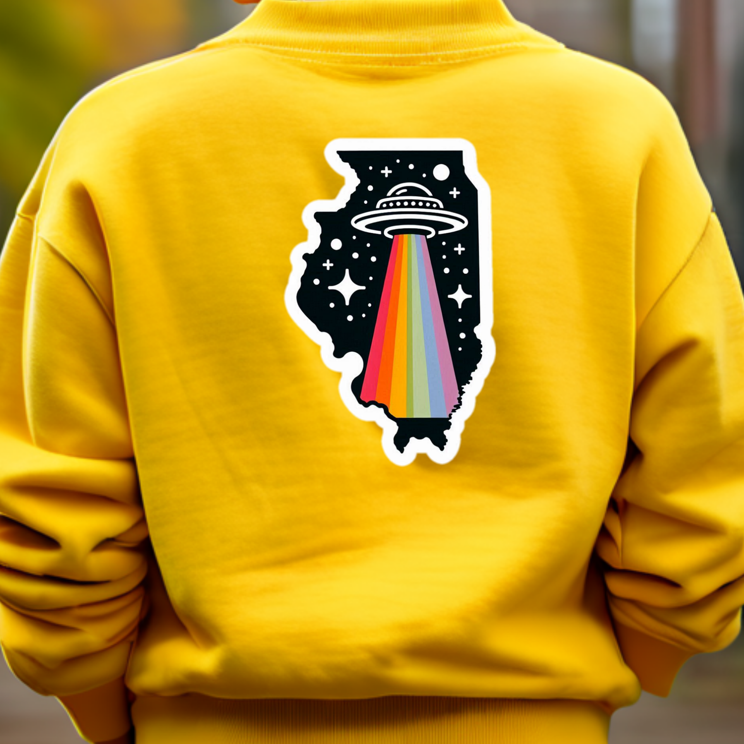 Illinois PRIDE Sweatshirt On the Back