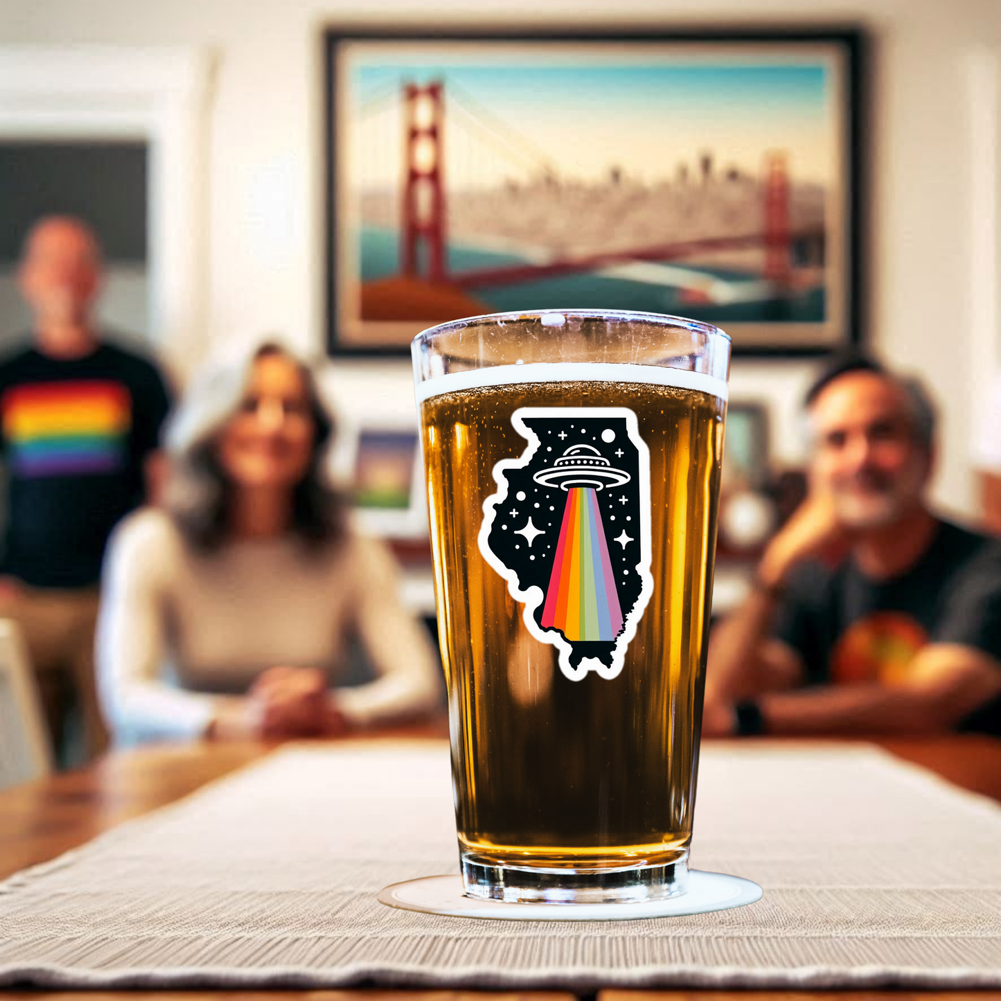 Illinois Alien Pride Pint