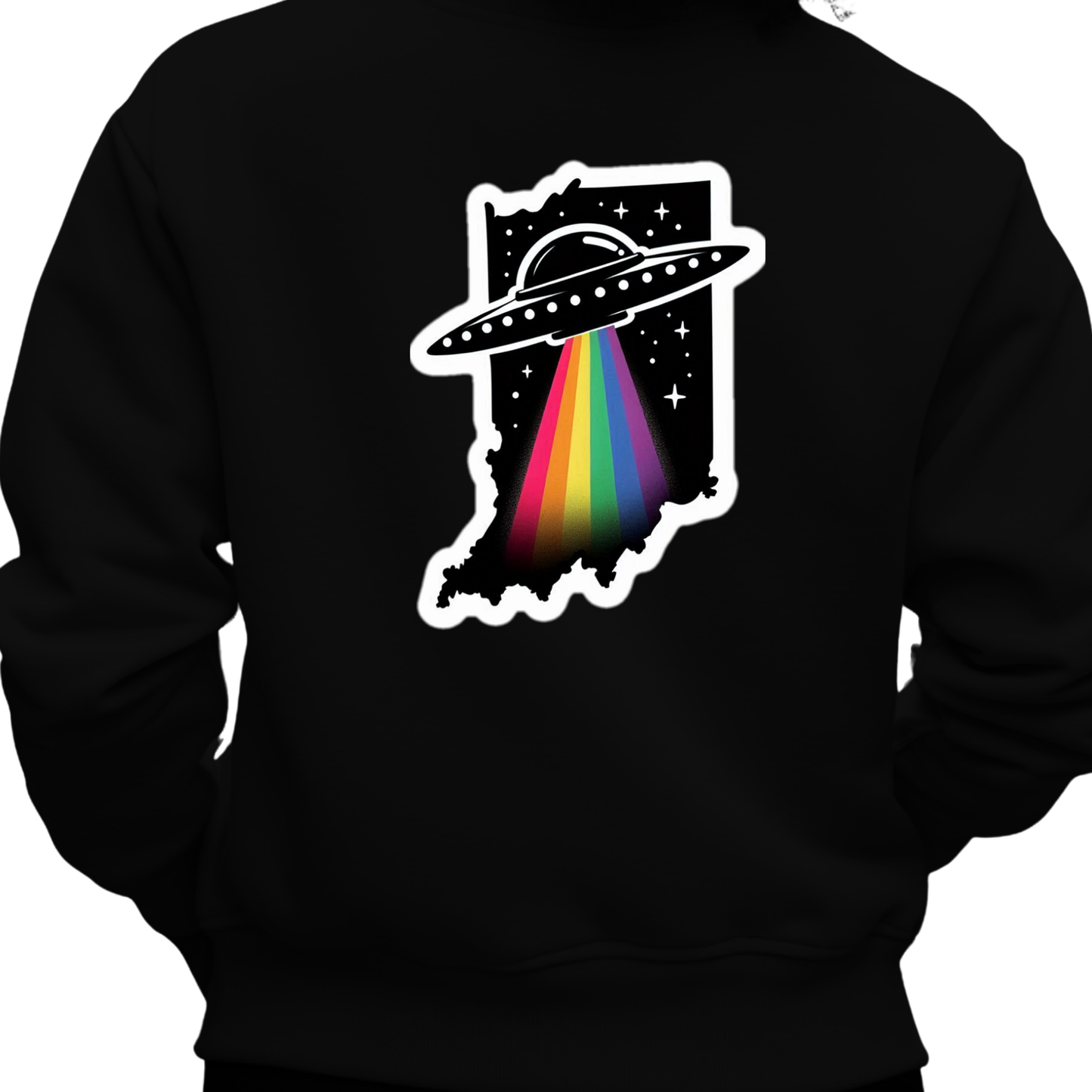 Indiana PRIDE Sweatshirt On The Back