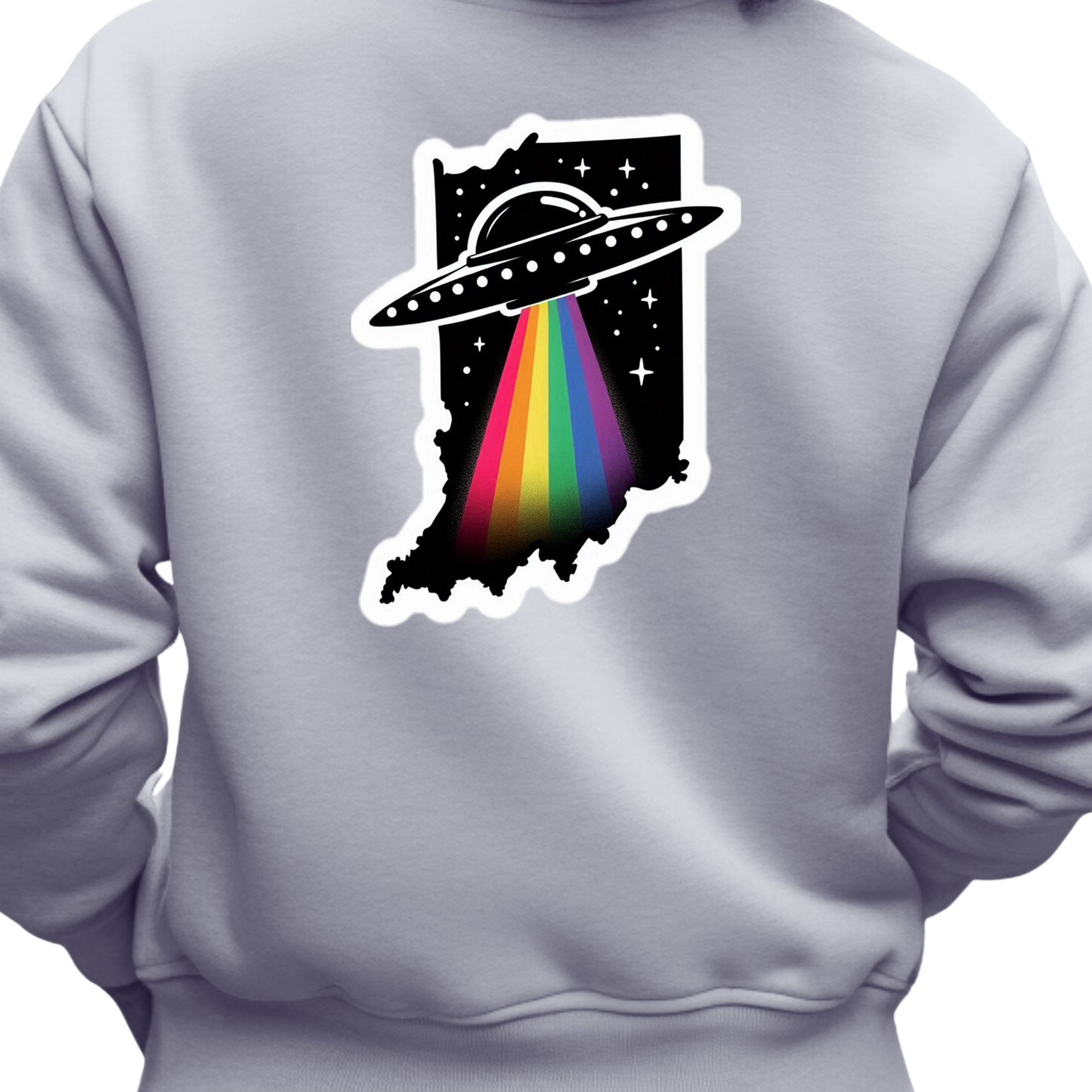 Indiana PRIDE Sweatshirt On The Back