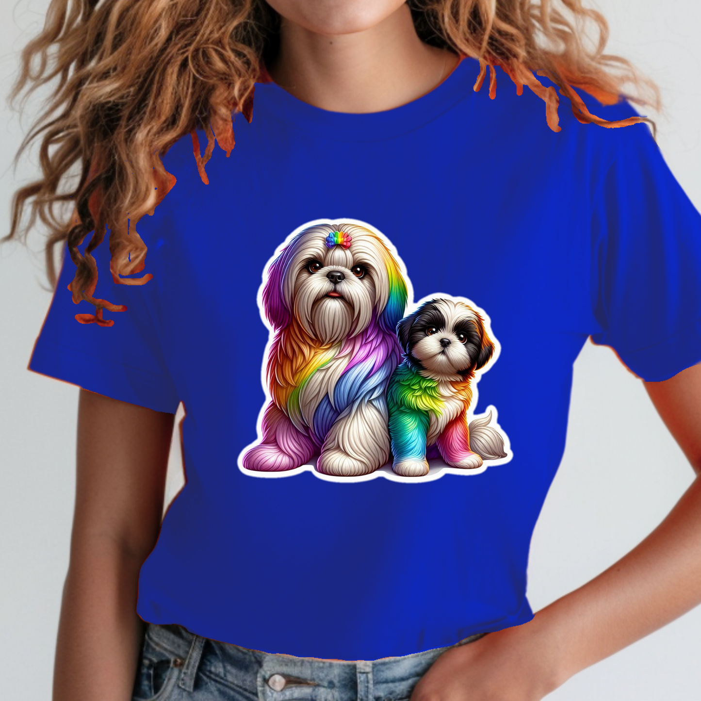 Rainbow Animals T-Shirt Collection: Shih Tzus