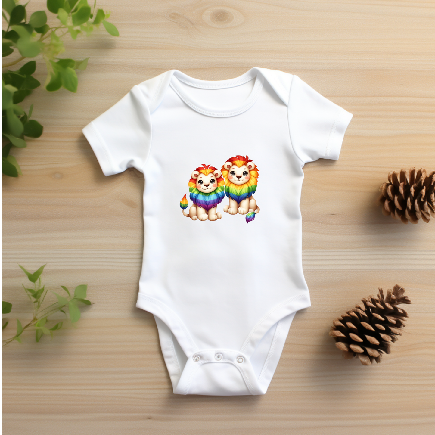Onesie - Playful Rainbow Mane Lions