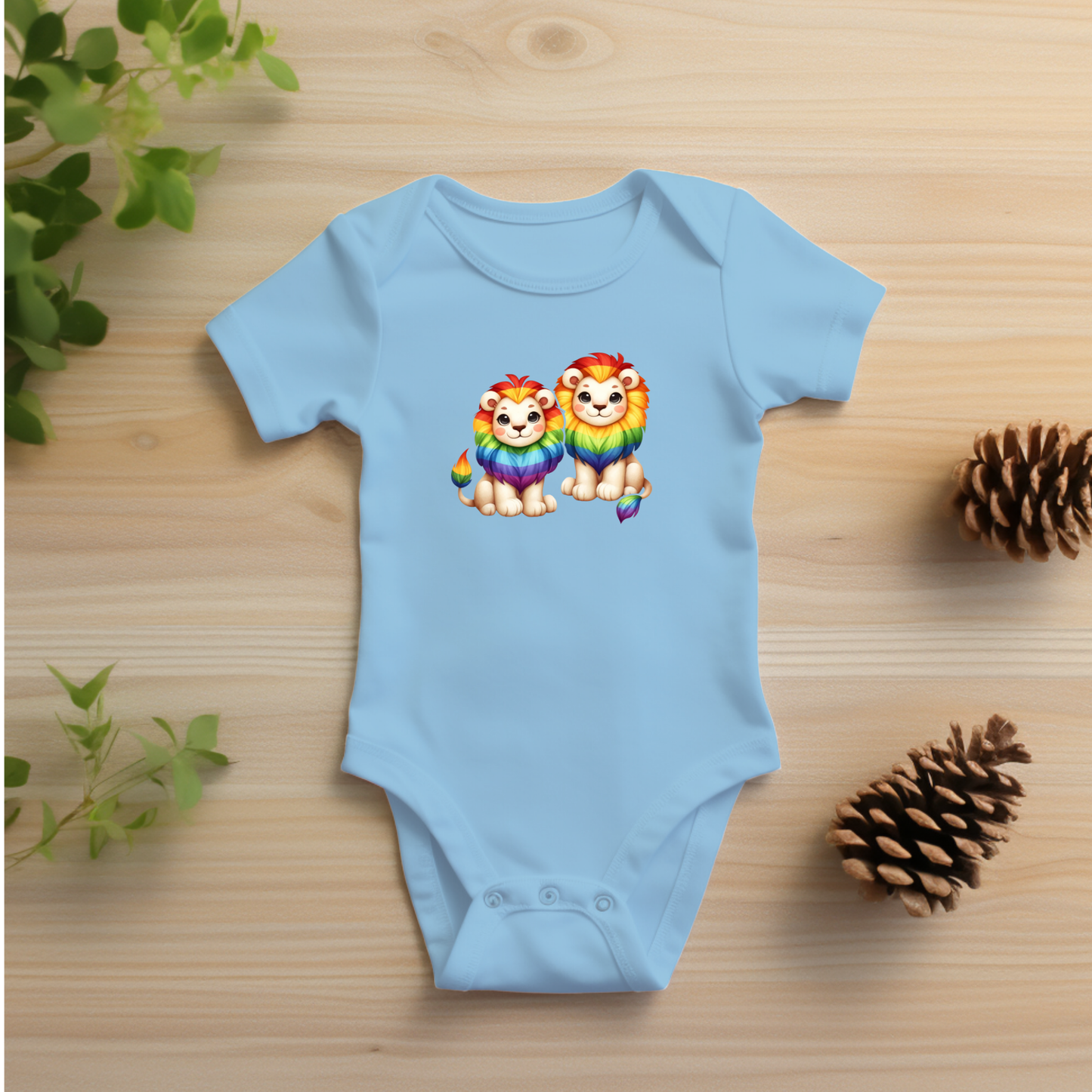 Onesie - Playful Rainbow Mane Lions