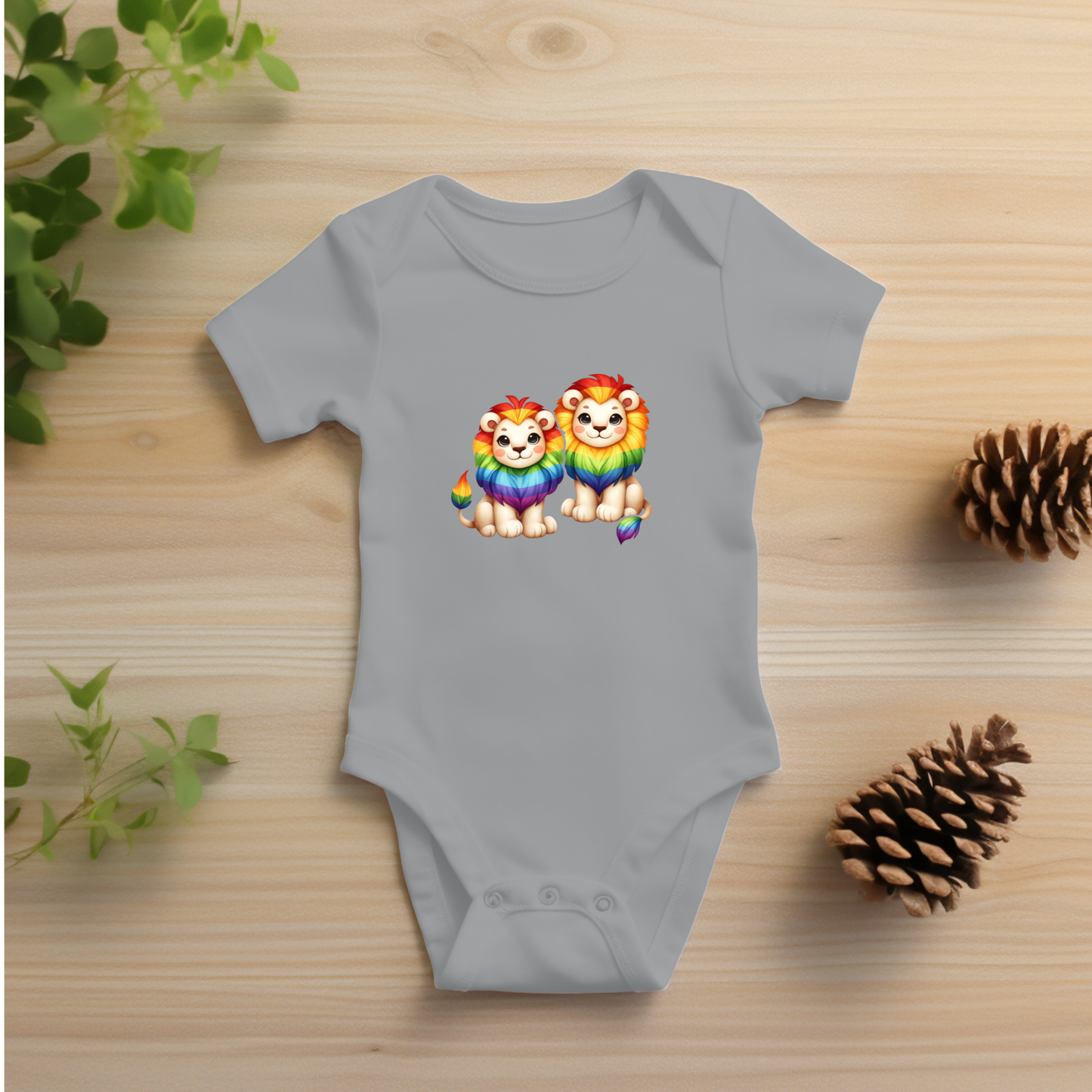 Onesie - Playful Rainbow Mane Lions