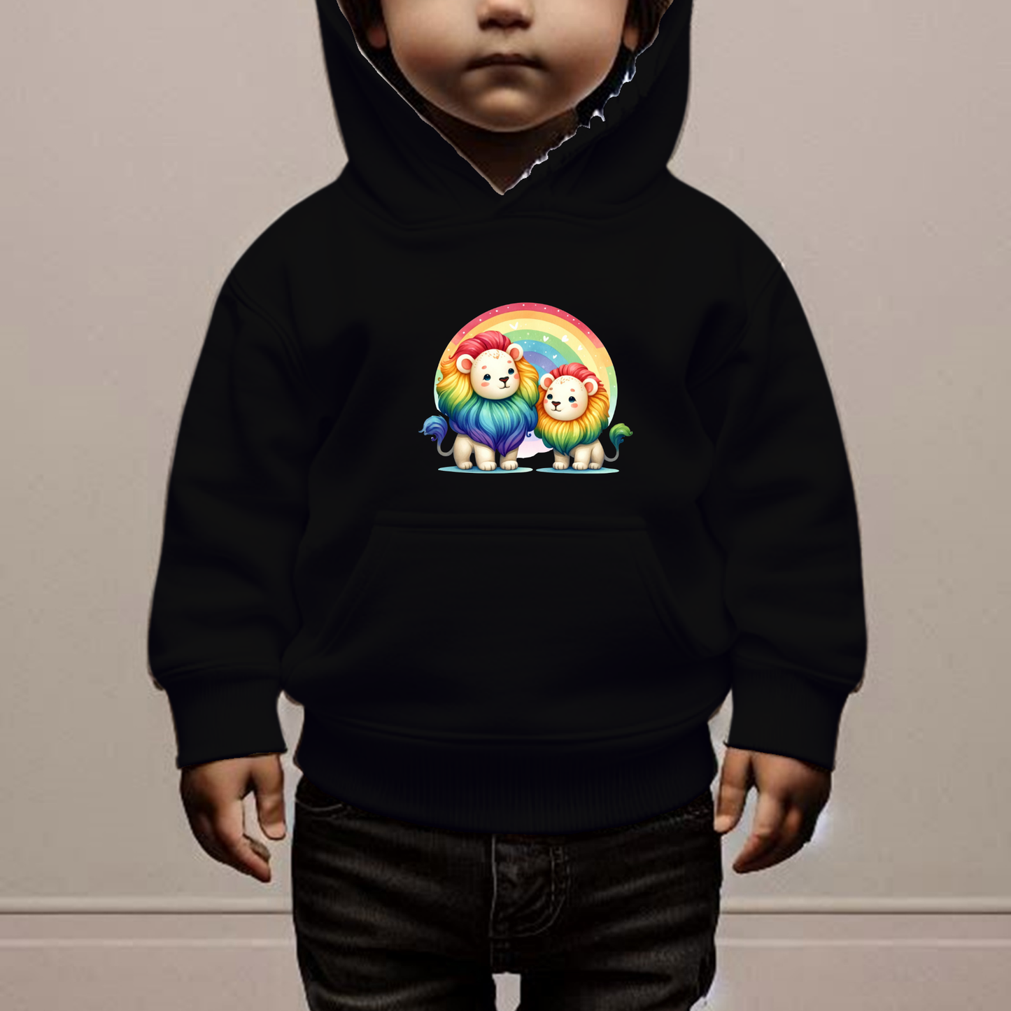 Rainbow Lions Toddler Hoodie
